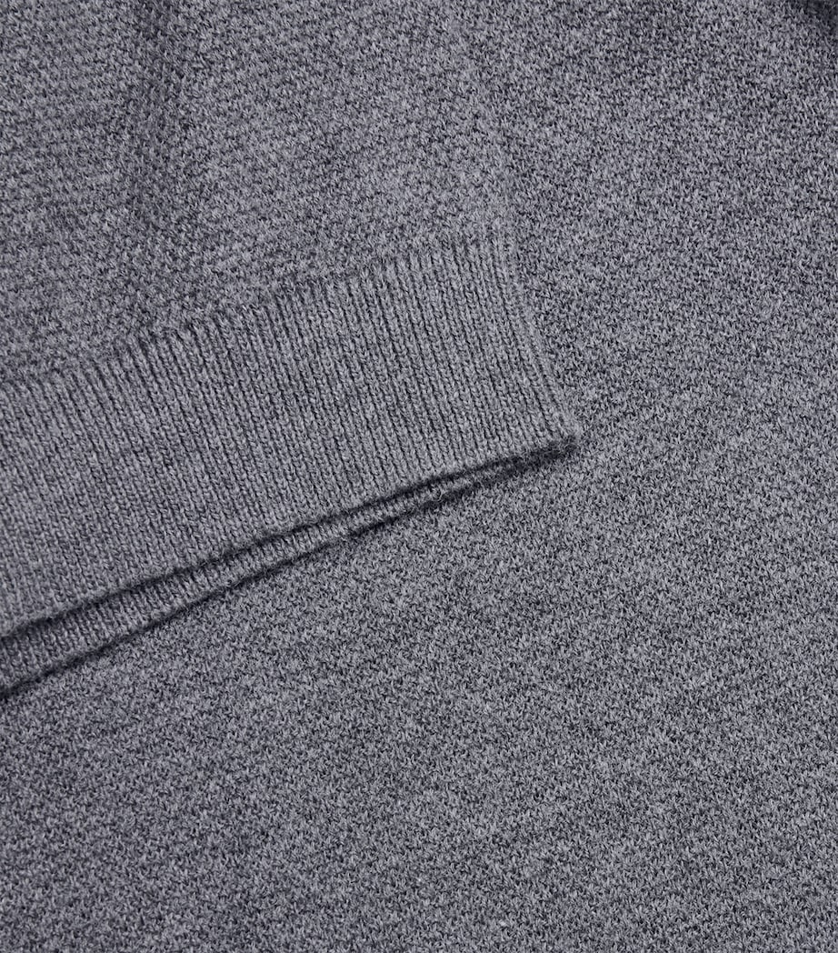 John Smedley Mens Sea Island Cotton Piqué Roth Polo Shirt Charcoal Image 5