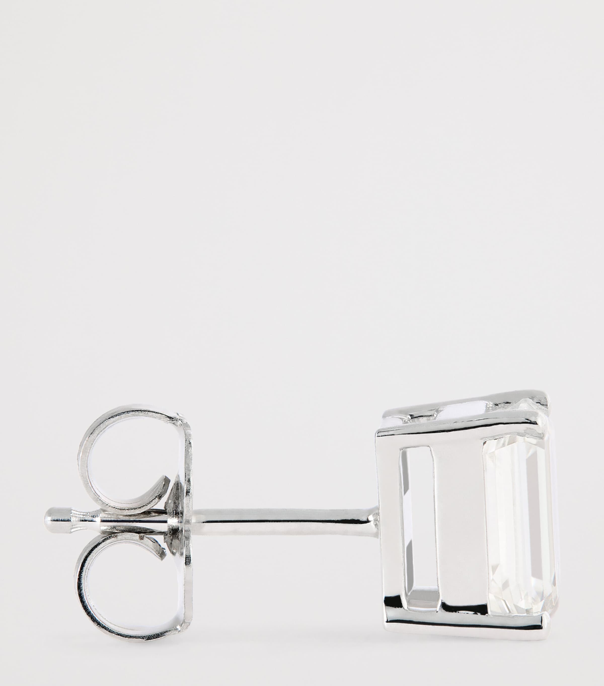 White Gold and Diamond Stud Earrings (1.00ctw) WHITE GOLD Image 3