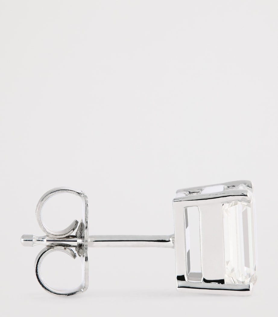 White Gold and Diamond Stud Earrings (1.00ctw) WHITE GOLD Image 3