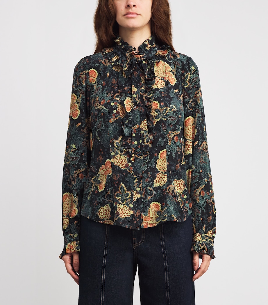 Silk Printed Catroux Blouse NUIT Image 3