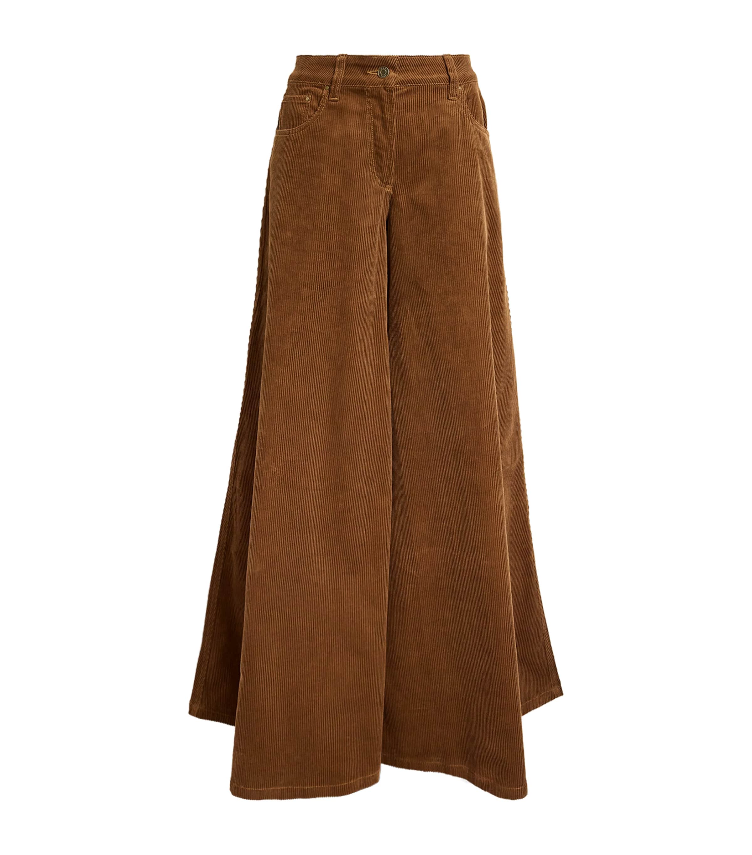 A.w.a.k.e. Corduroy Wide-leg Jeans In Brown