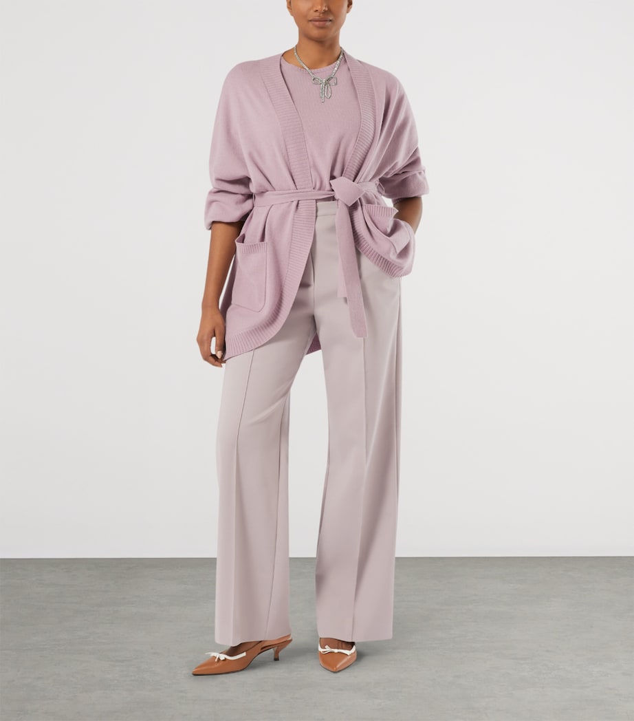 Marina Rinaldi Womens Cashmere Cardigan Lilac Image 4