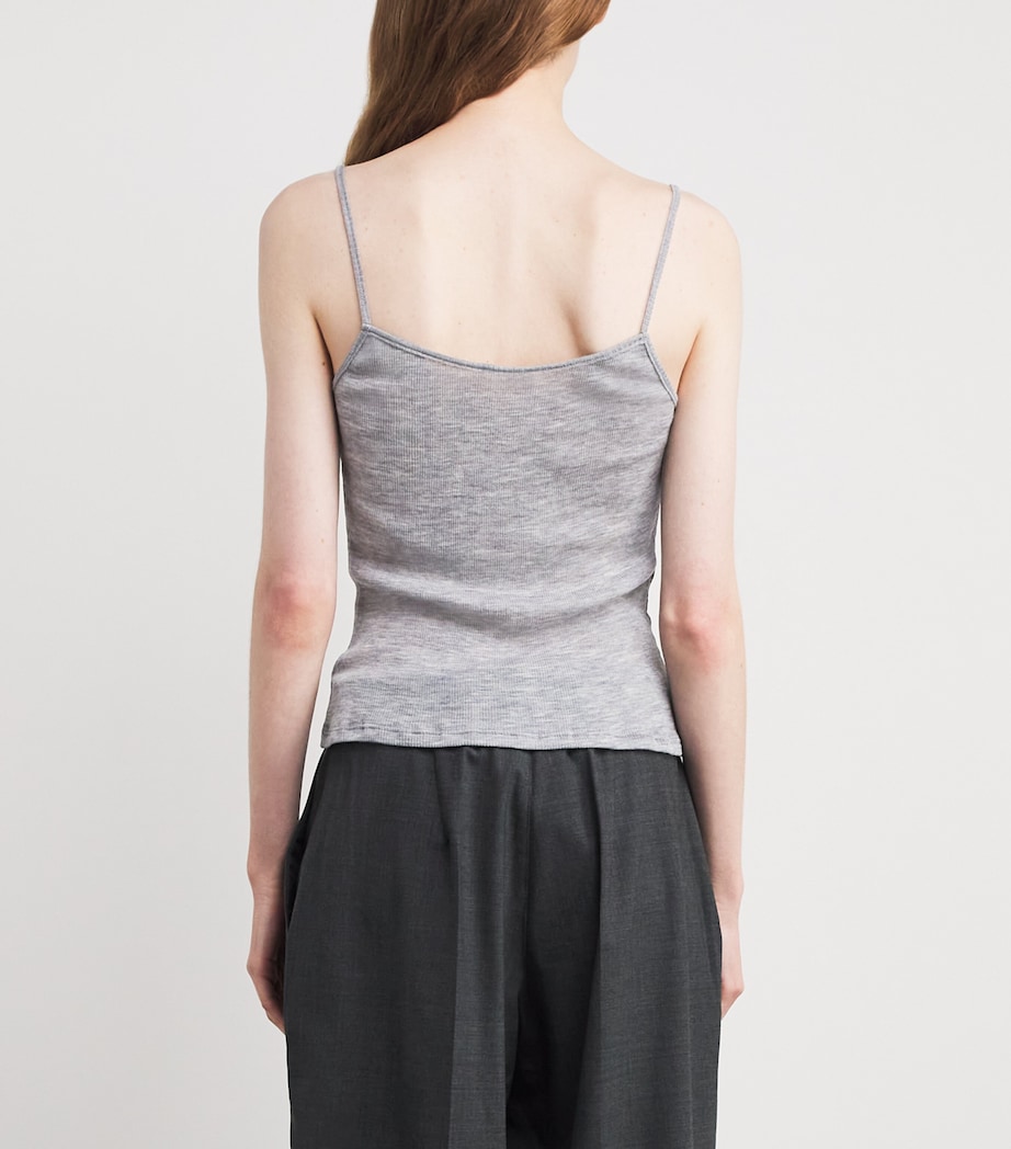 Merino Wool Cami Top GREY MARLE Image 4