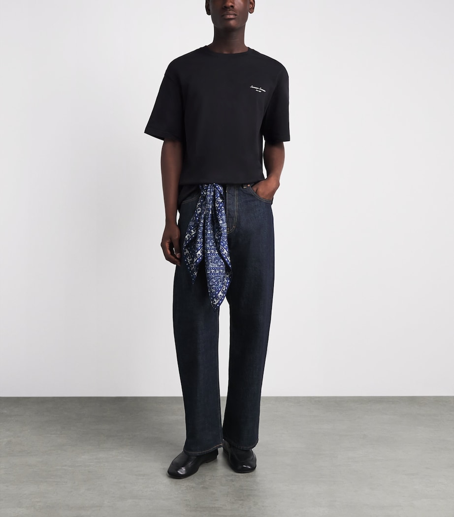 Samsøe Samsøe Mens Organic Cotton Sauni T-Shirt Black Building Image 2