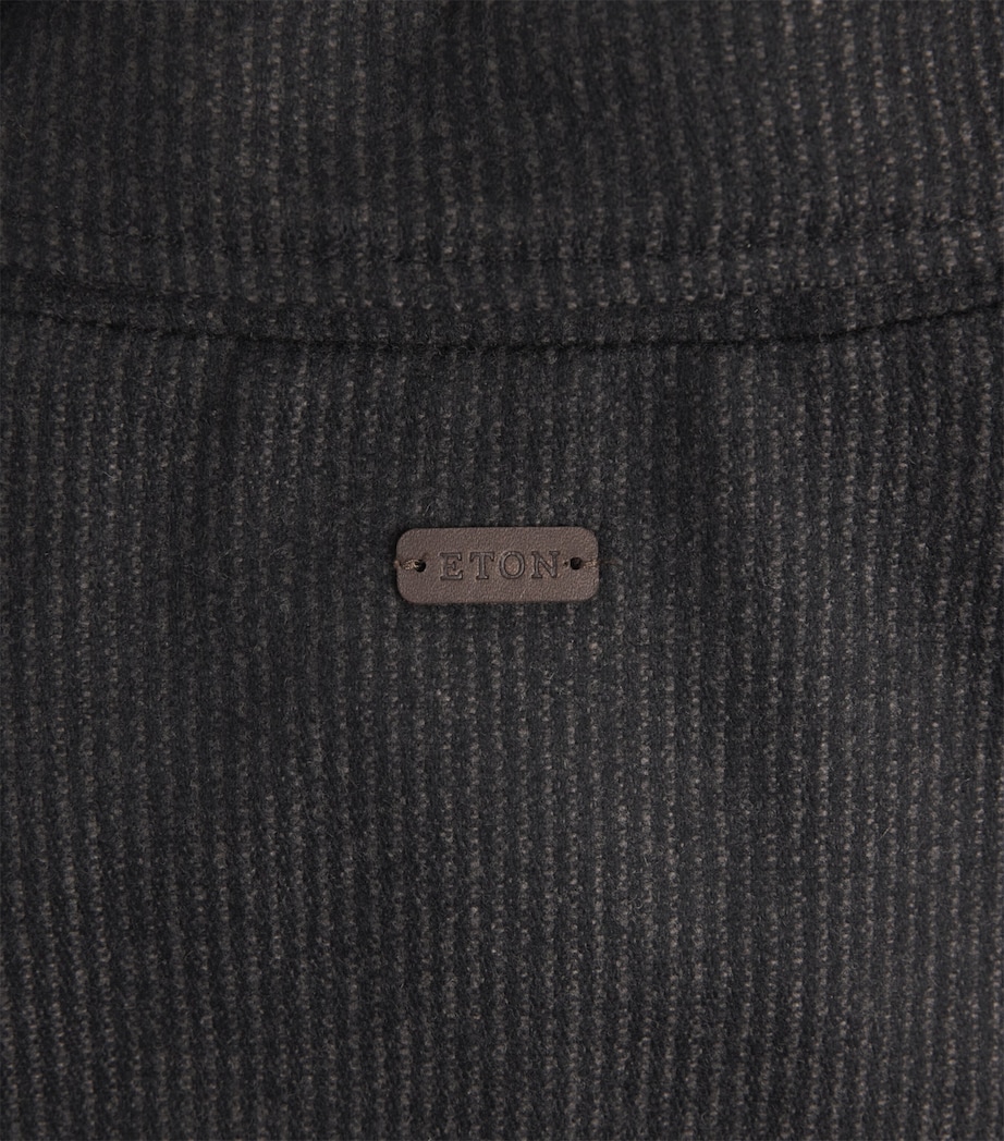 Eton Mens Wool-Cashmere Field Jacket Dark Brown Image 6