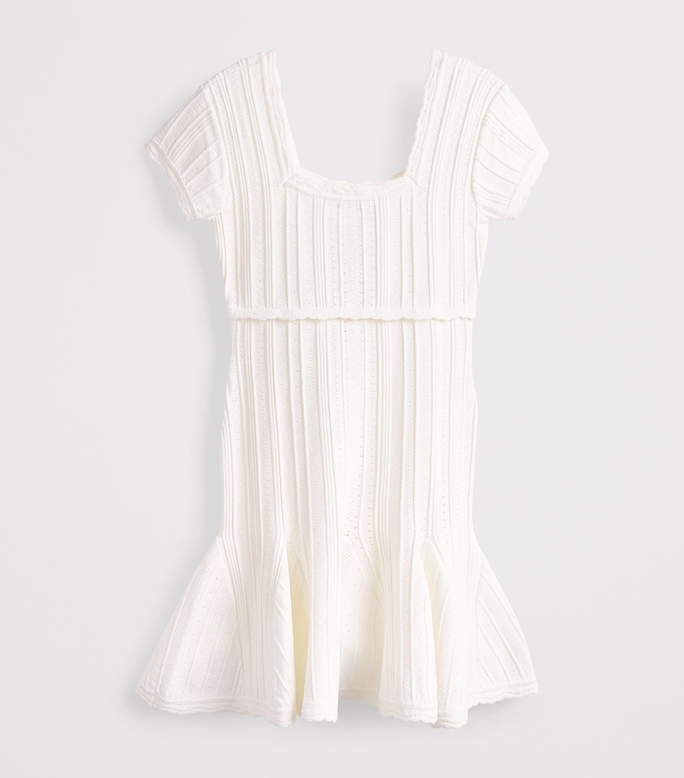 LoveShackFancy Pointelle Daffron Dress (S-XXL) Whteawhite Tea Image 2