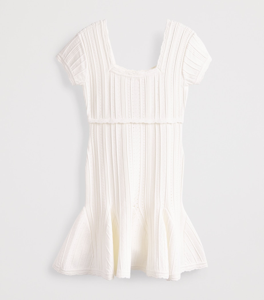 LoveShackFancy Pointelle Daffron Dress (S-XXL) Whteawhite Tea Image 2
