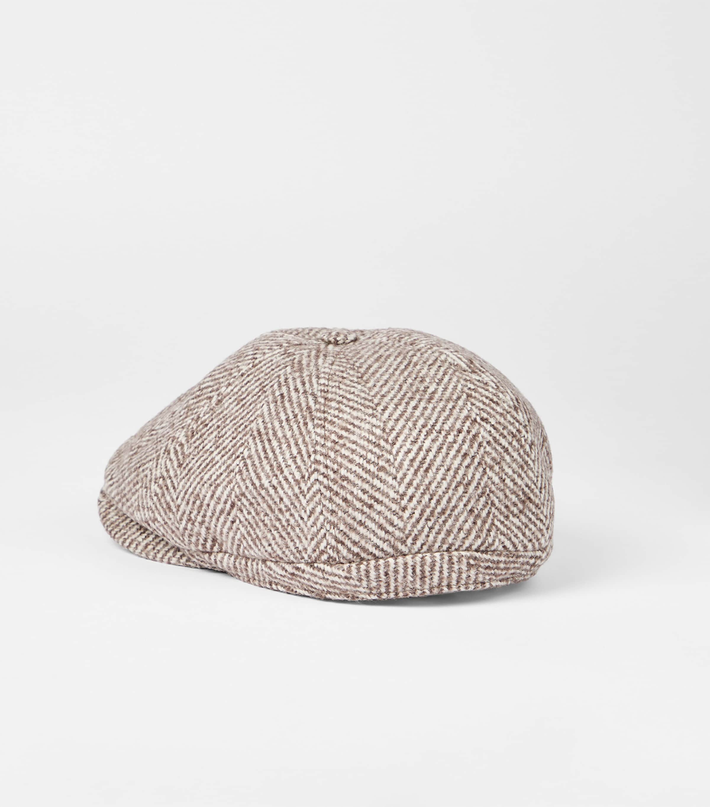 Wool-Alpaca Chevron Flat Cap C005 Image 2