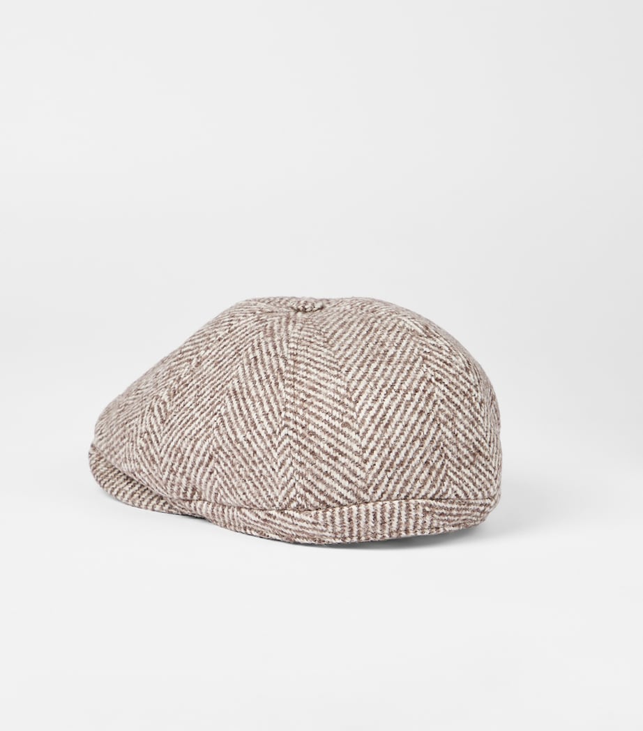 Wool-Alpaca Chevron Flat Cap C005 Image 2