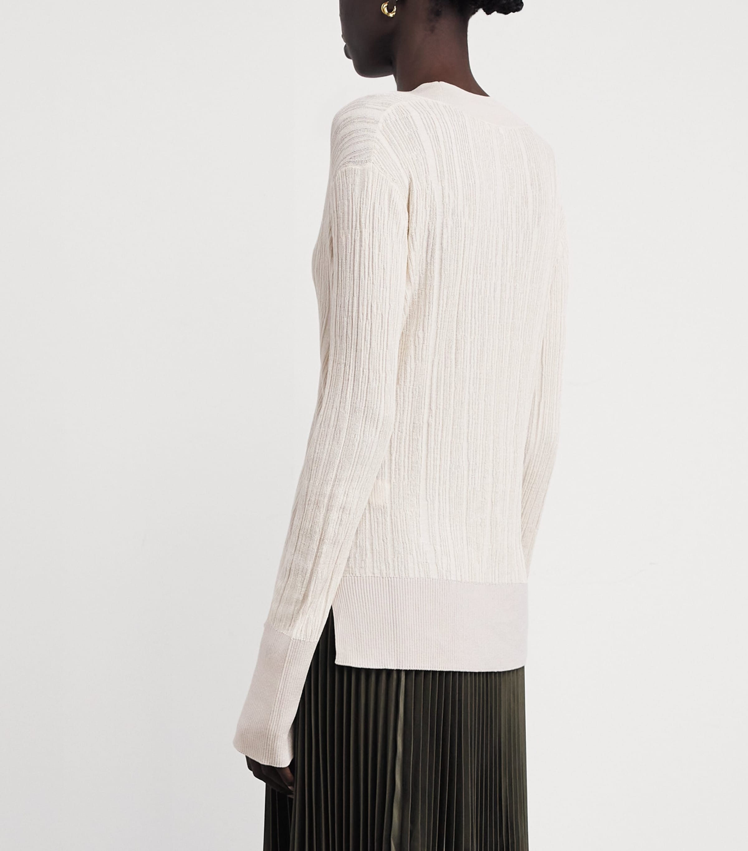 Silk-Cotton Jardin Sweater MARBLE Image 4