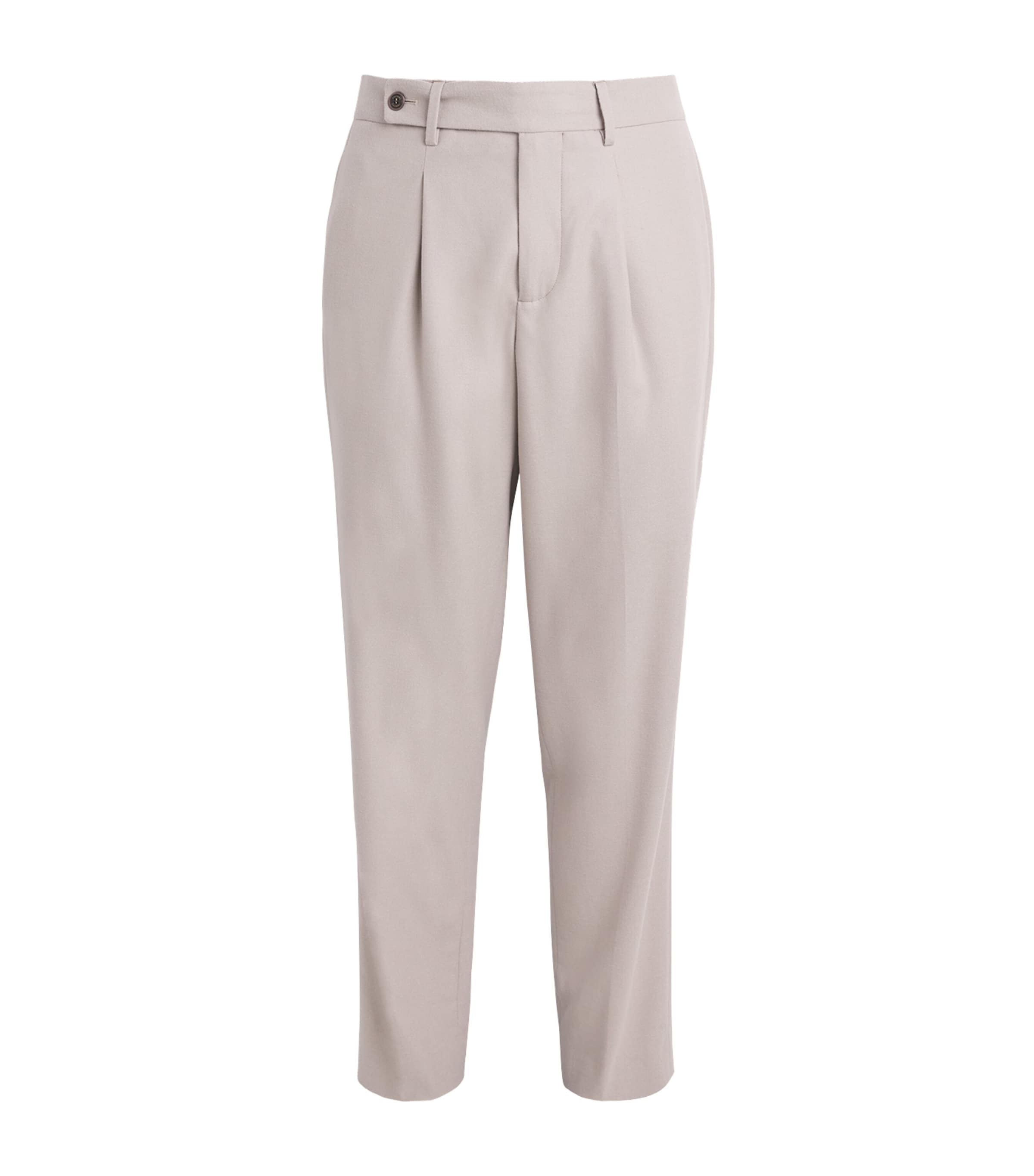 Colombo Mens Kid Cashmere Straight Trousers Brown Image 1