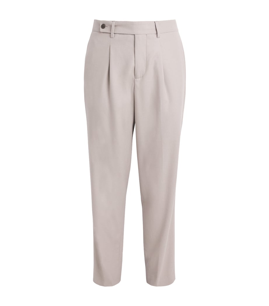 Colombo Mens Kid Cashmere Straight Trousers Brown Image 1