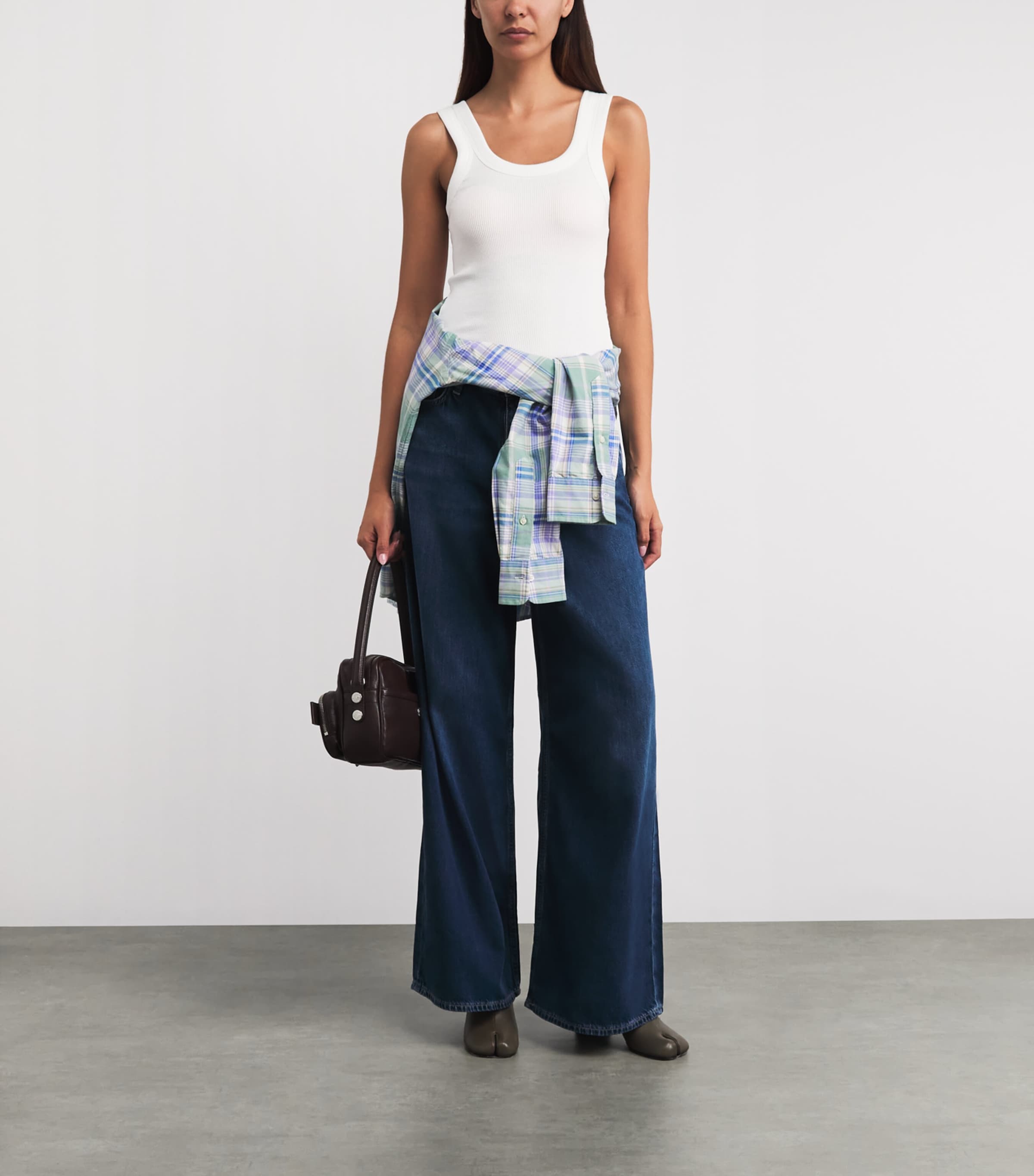 Rag & Bone Womens The Essential Rib Tank Top White Image 2