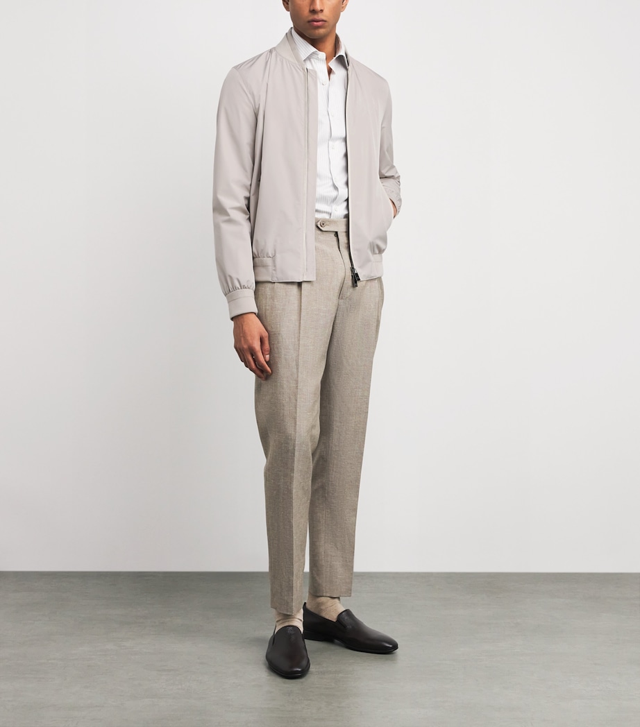 Zip-Up Bomber Jacket 35 NATURAL Image 2