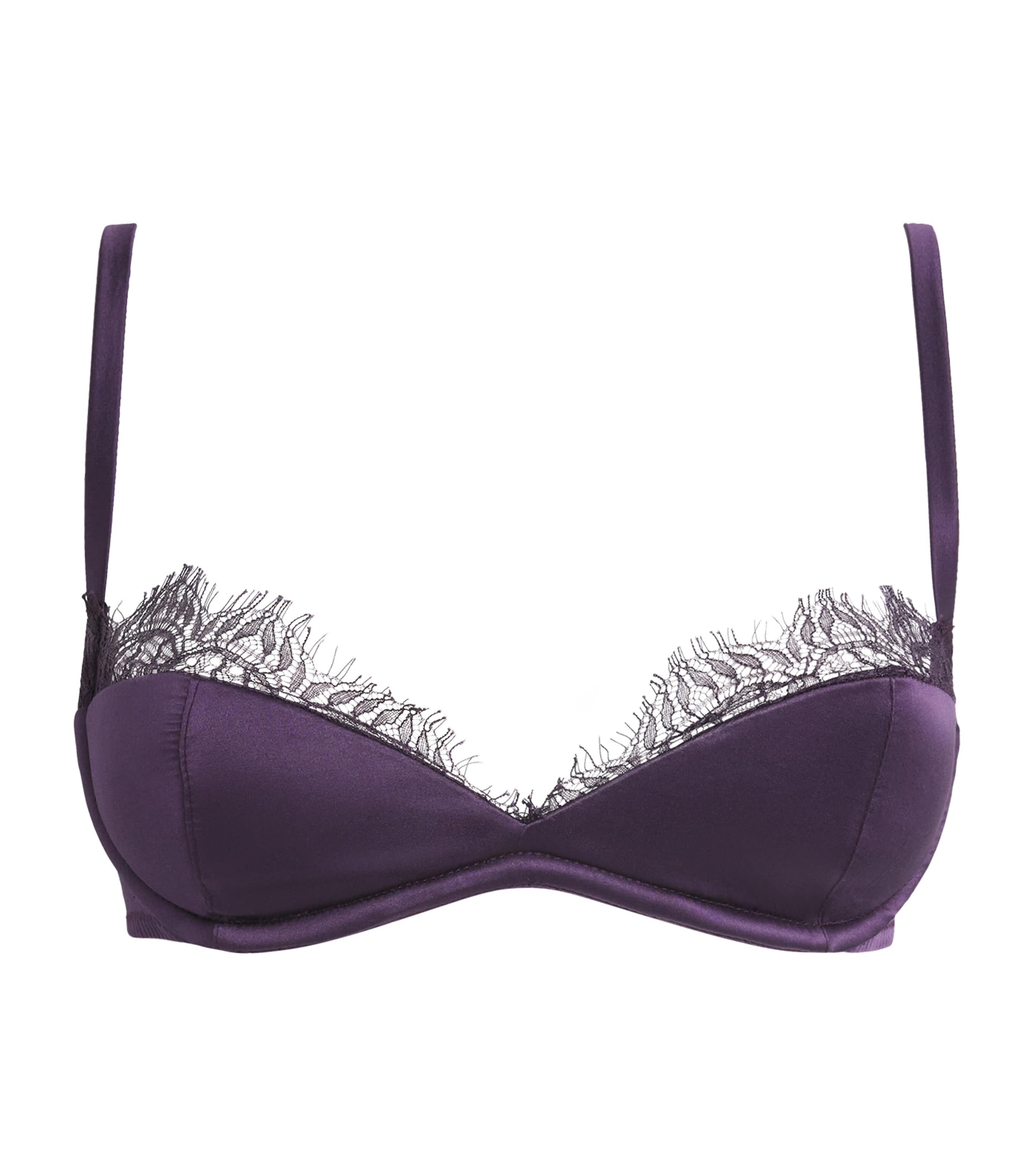 Kiki de Montparnasse Womens Stretch-Silk Camaret Balconette Bra Bon Bon Image 1