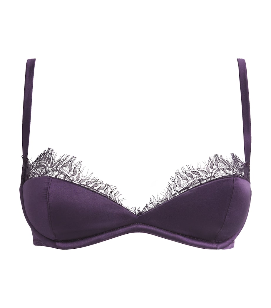 Kiki de Montparnasse Womens Stretch-Silk Camaret Balconette Bra Bon Bon Image 1