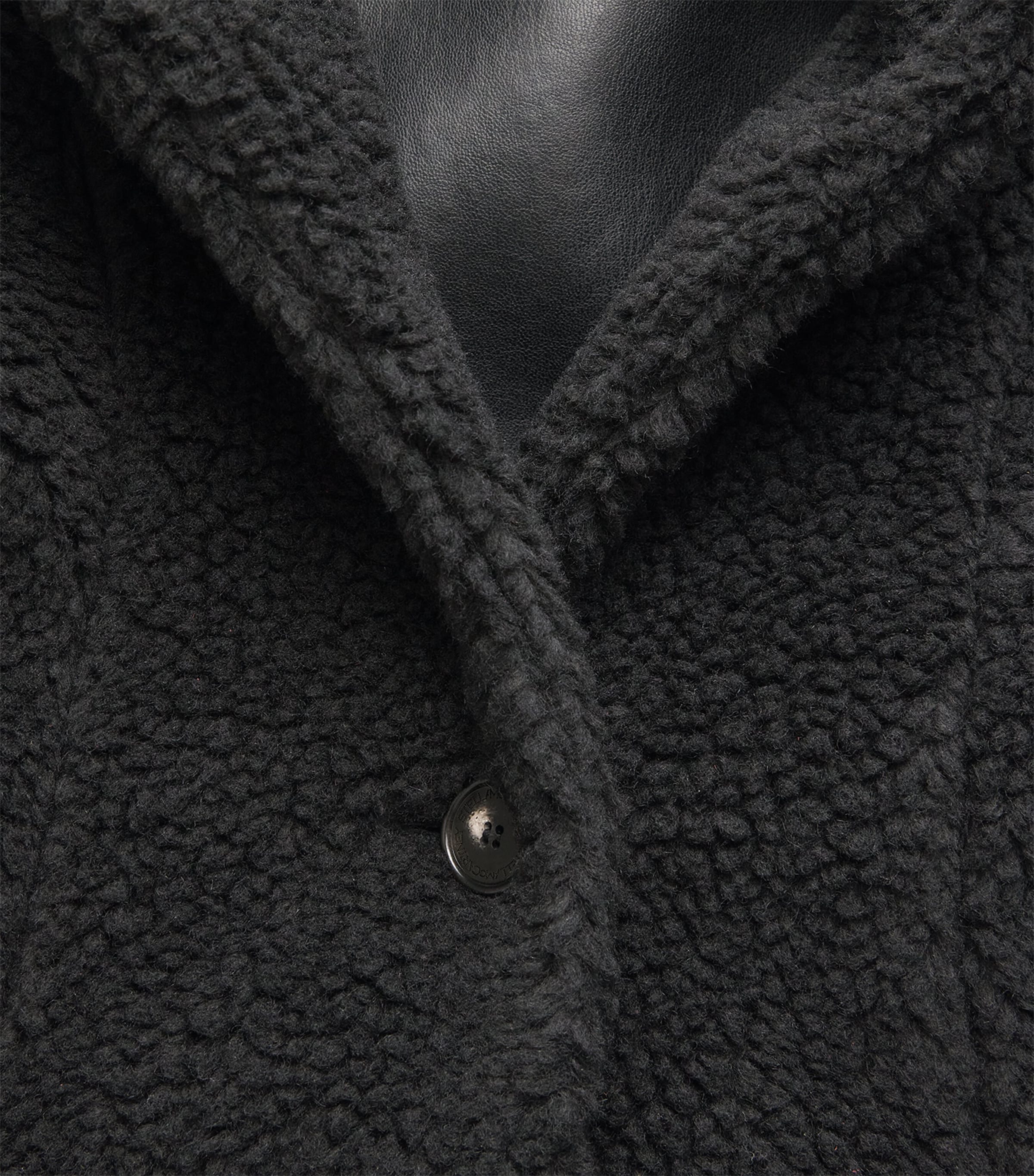Stella McCartney Womens Plush Peplum Jacket Black Image 6