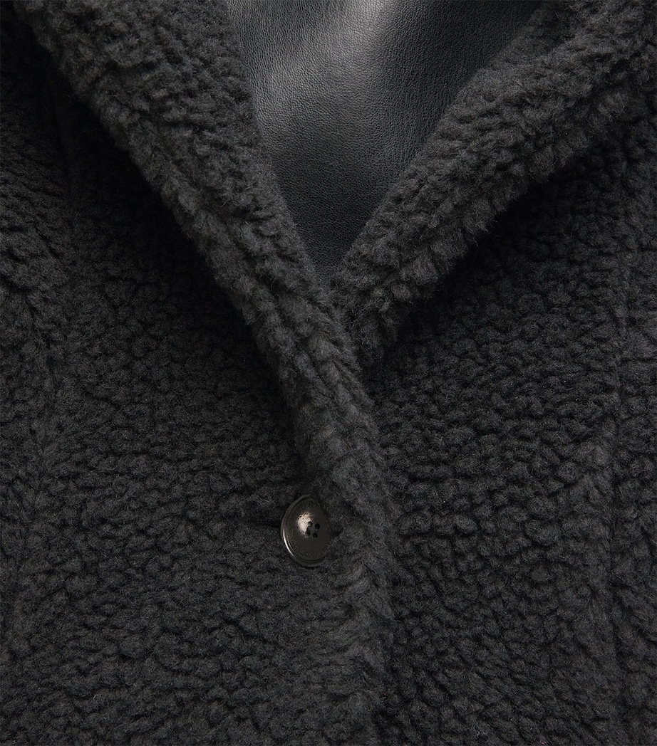 Stella McCartney Womens Plush Peplum Jacket Black Image 6