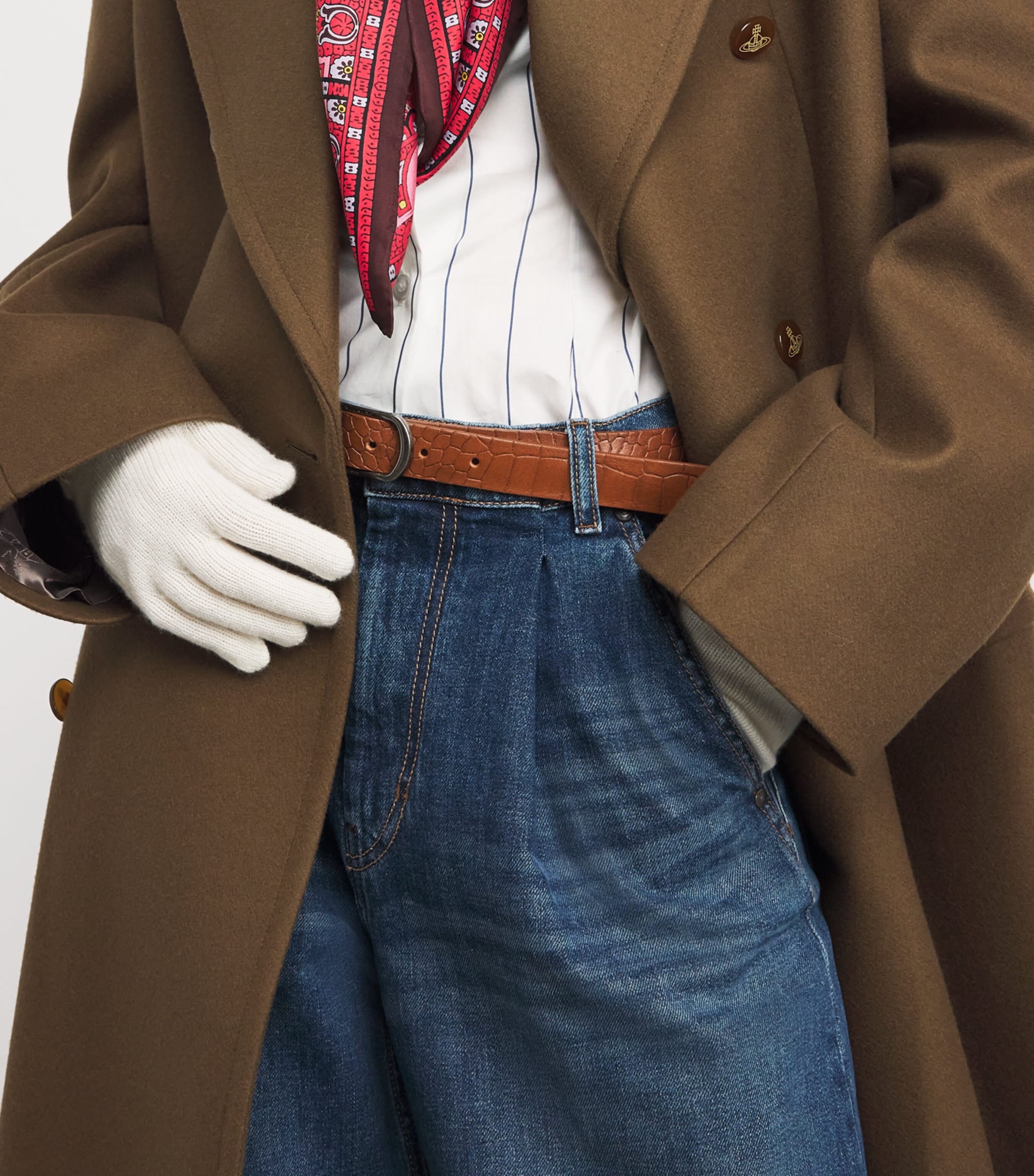 Cashmere Monogram Gloves OPTICAL WHITE Image 3