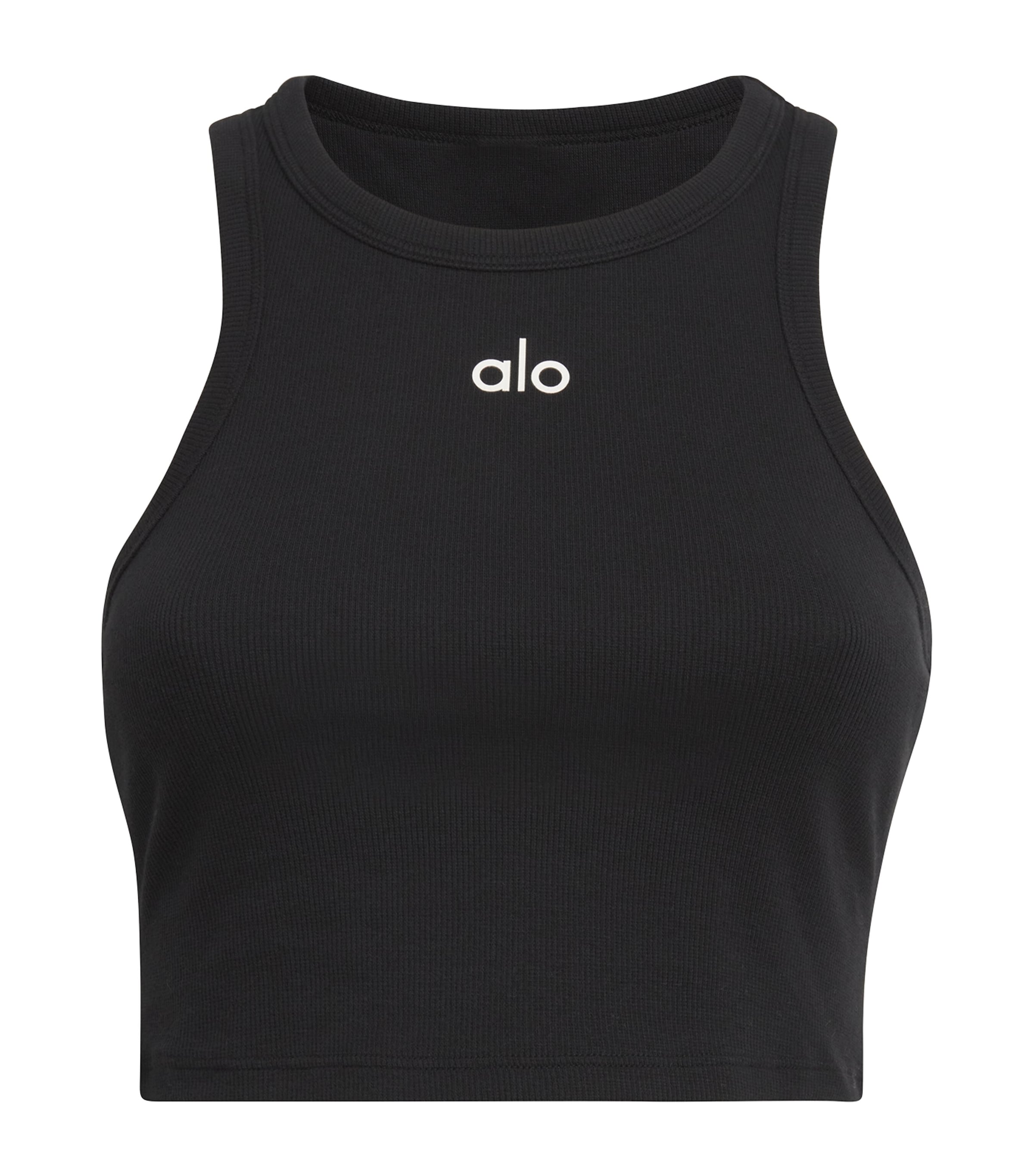 Alo Yoga Cropped Aspire Tank Top In Black