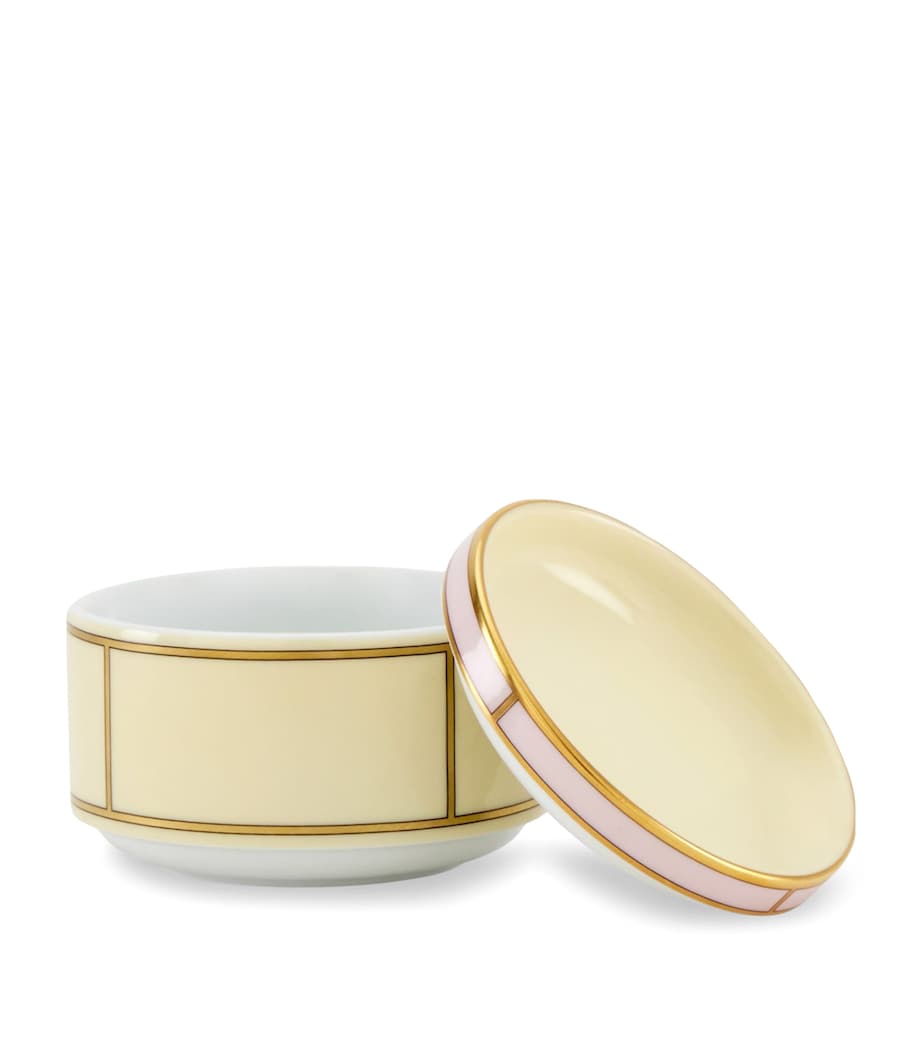 GINORI 1735 Porcelain Colonna Diva Giallo Lidded Sugar Pot (10cm) Image 4