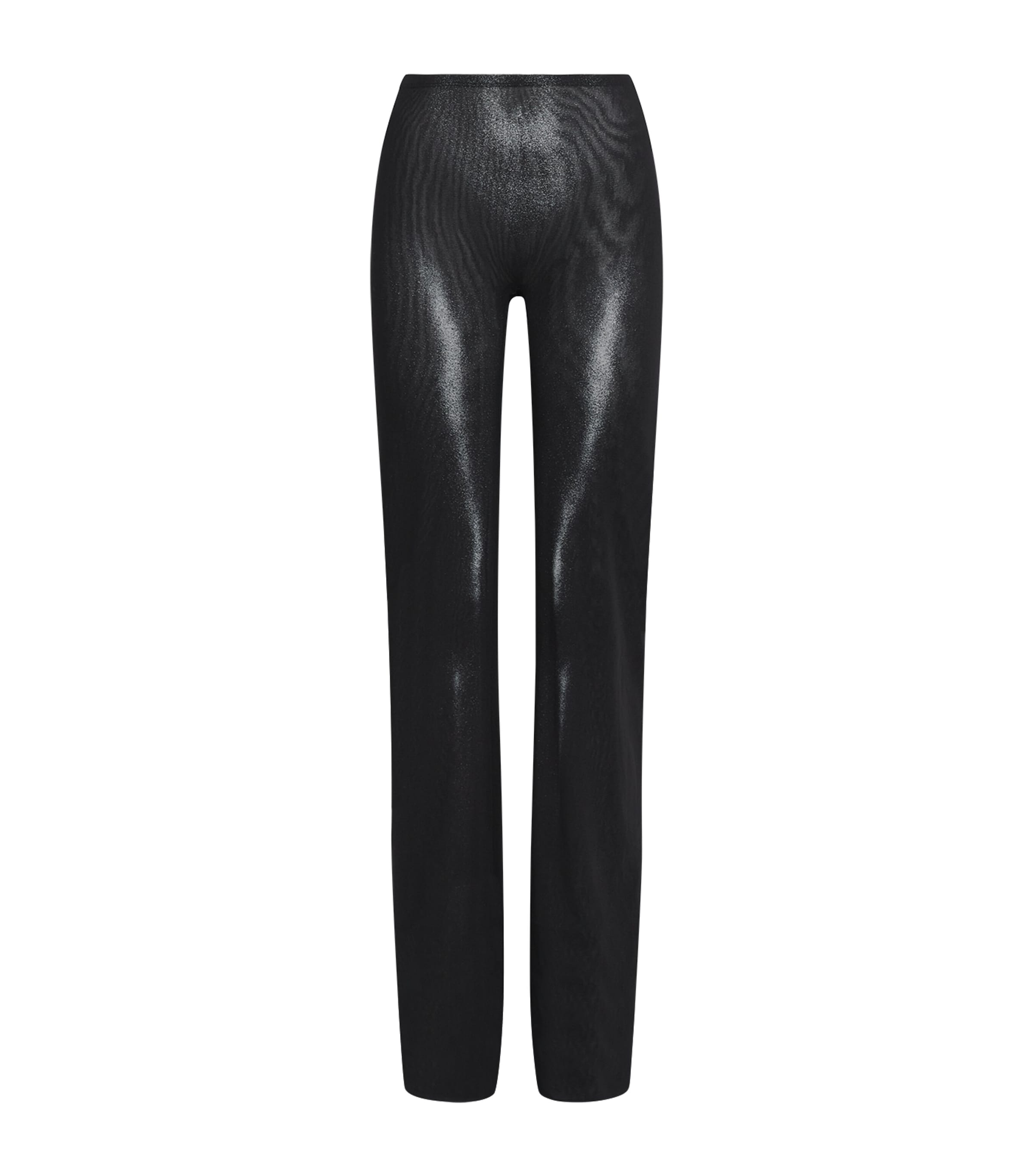 Jean Paul Gaultier Body Dust Straight Trousers In Black