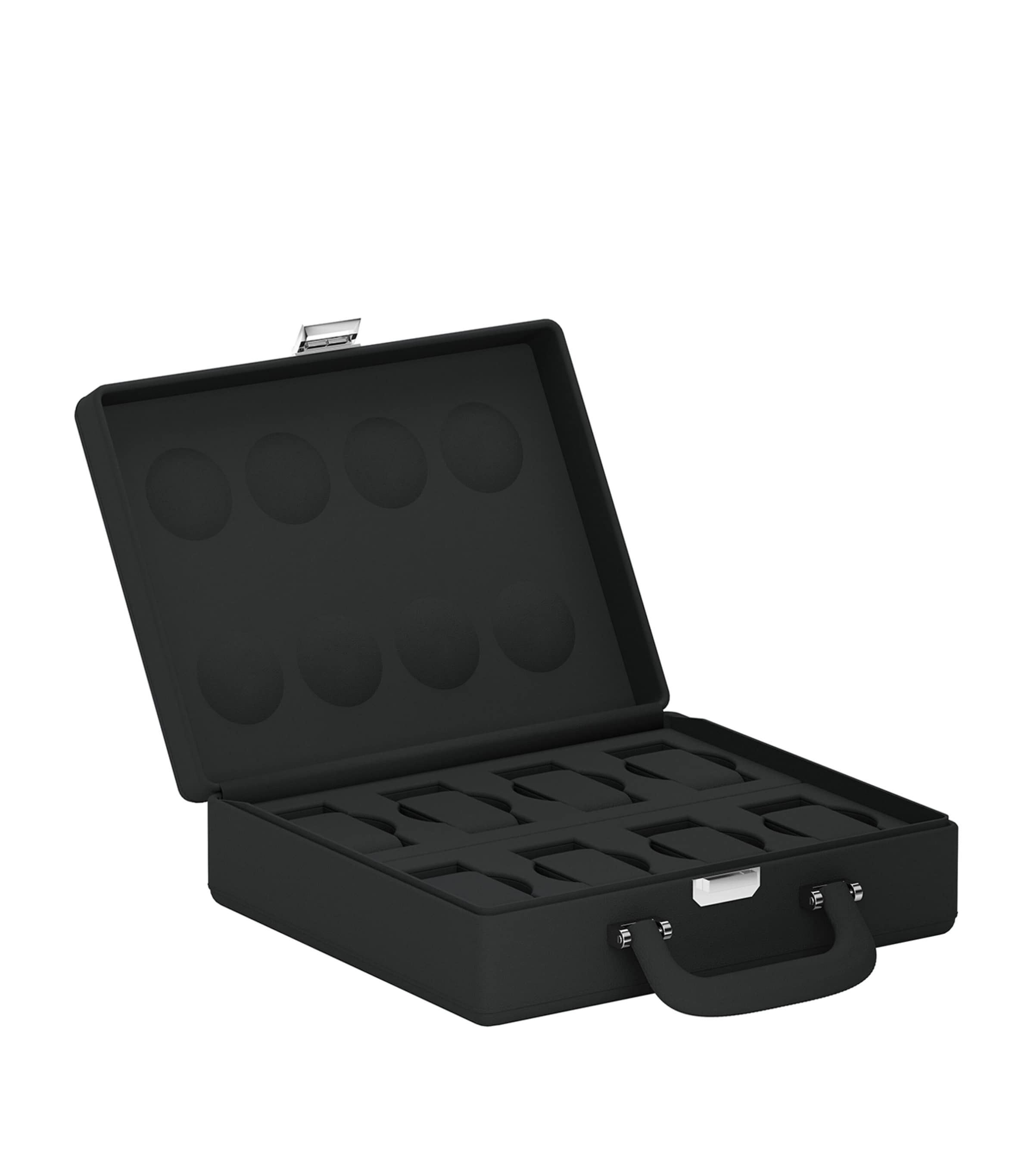 Scatola Del Tempo Leather Valigetta 8 Watch Travel Case Slate Grey Image 2