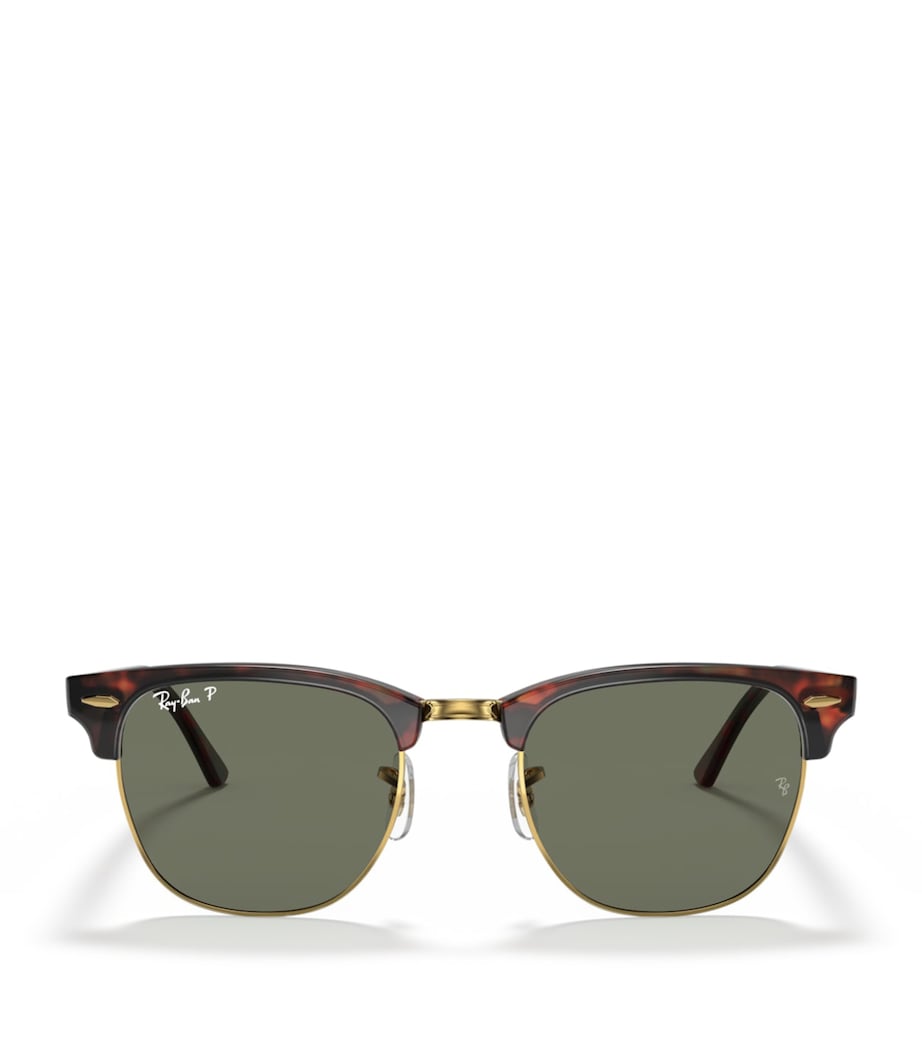 Ray-Ban RB3016 Clubmaster Classic Square Sunglasses Brown Image 1