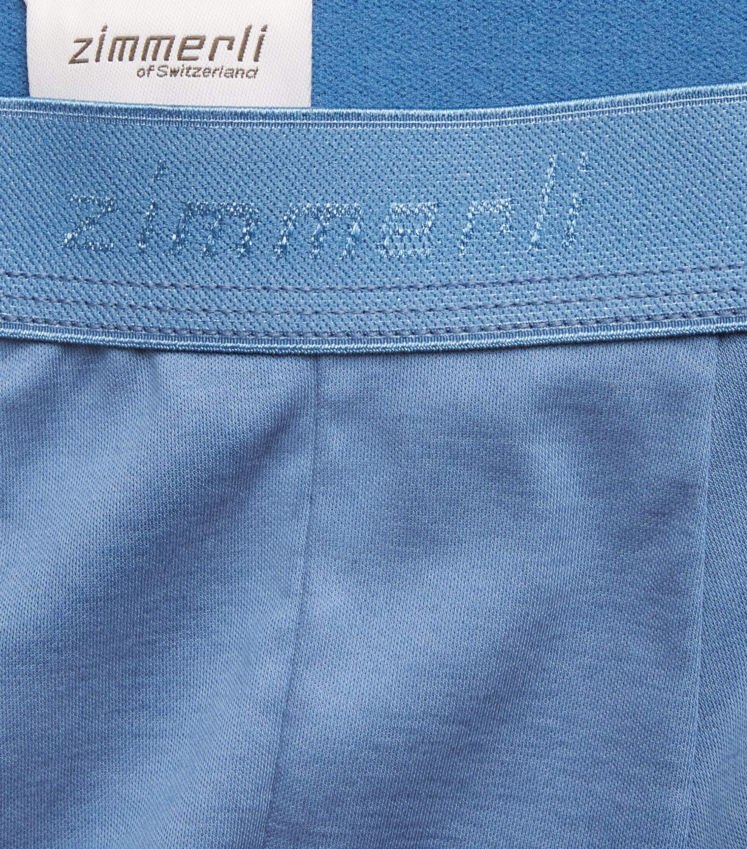 Zimmerli Mens Sea Island Cotton Boxer Briefs Blue Horizon Image 5