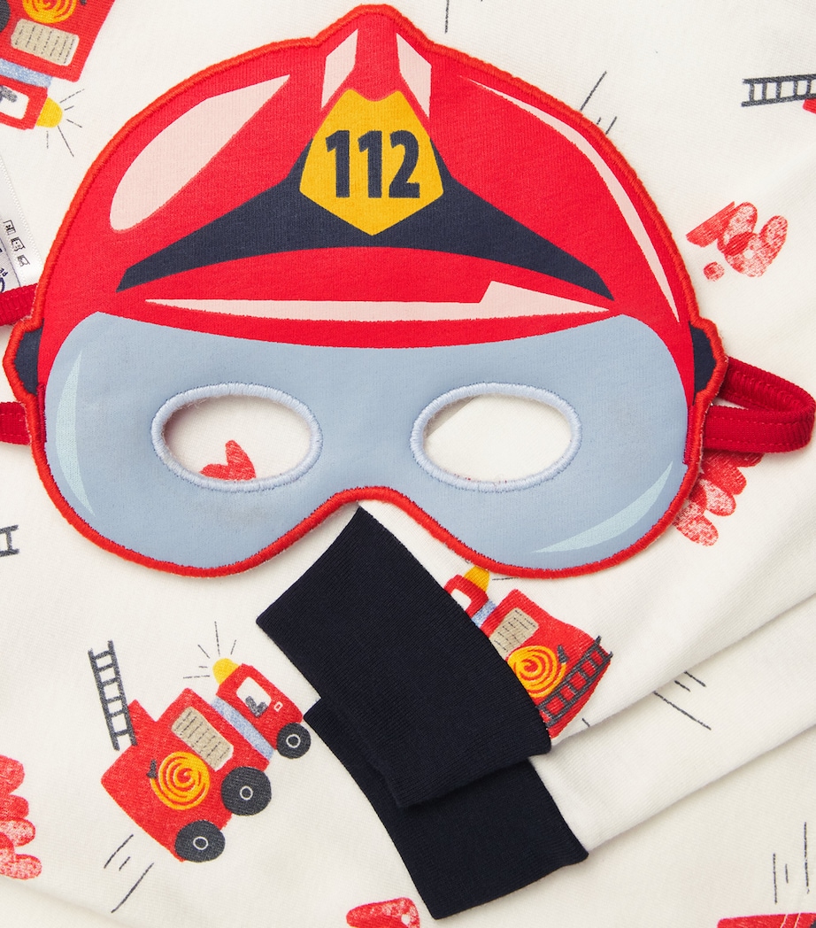 Petit Bateau Firefighter Pyjama and Mask Set (6-12 Years) Image 4