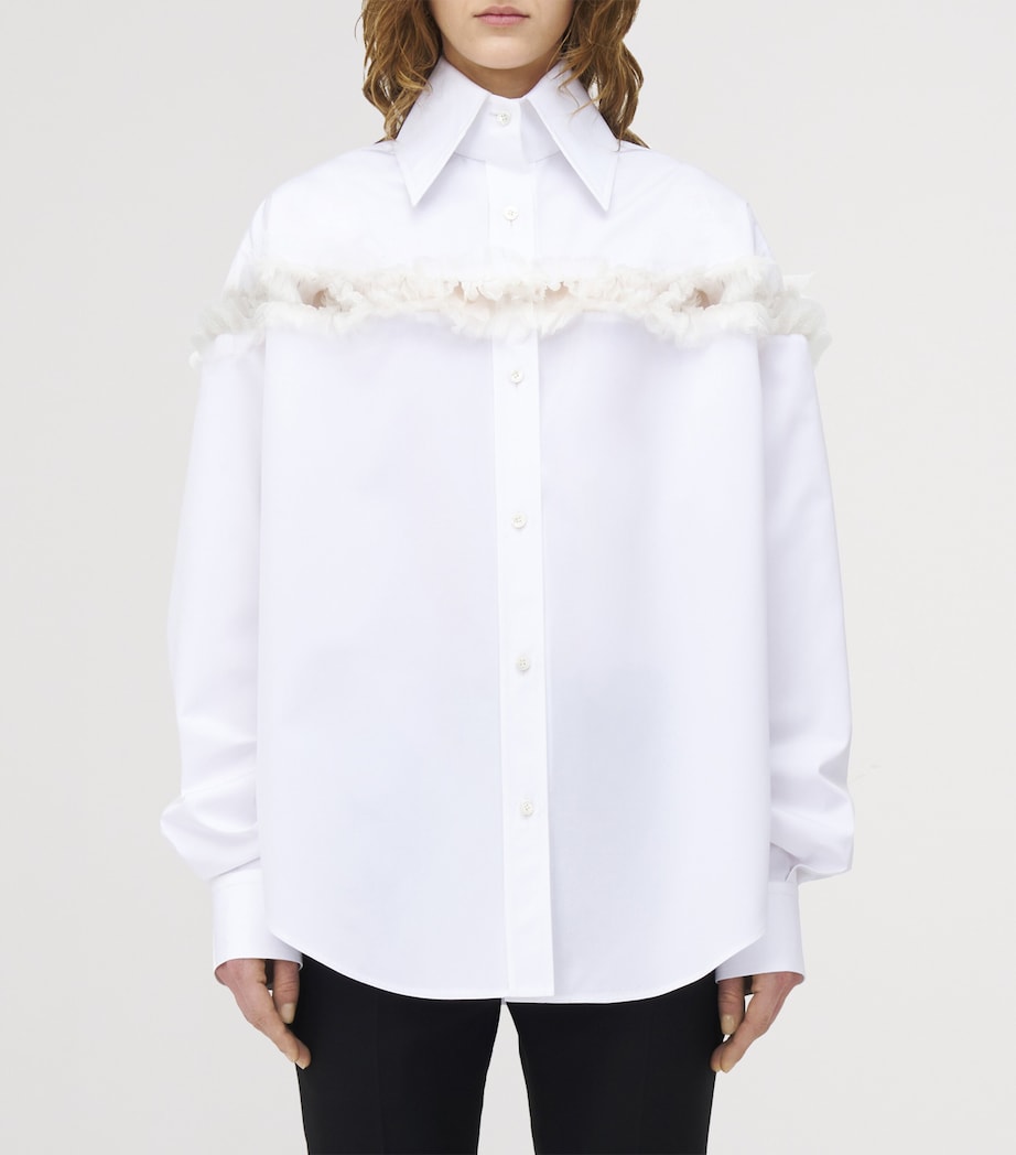 Cotton Slashed Creponne Detail Shirt 9000 Image 5