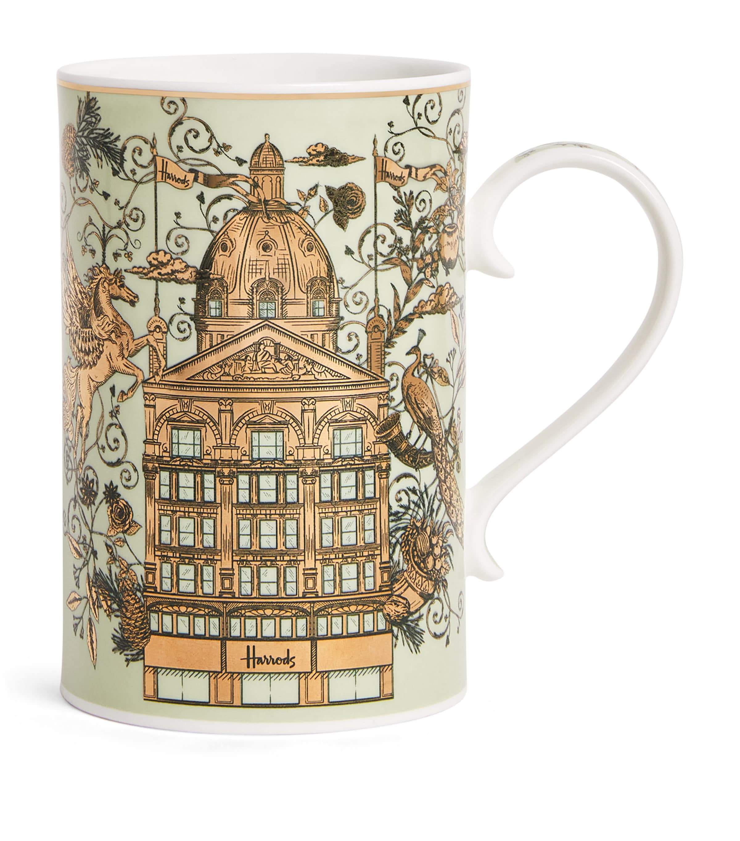 Harrods Knightsbridge Store Mug In Green