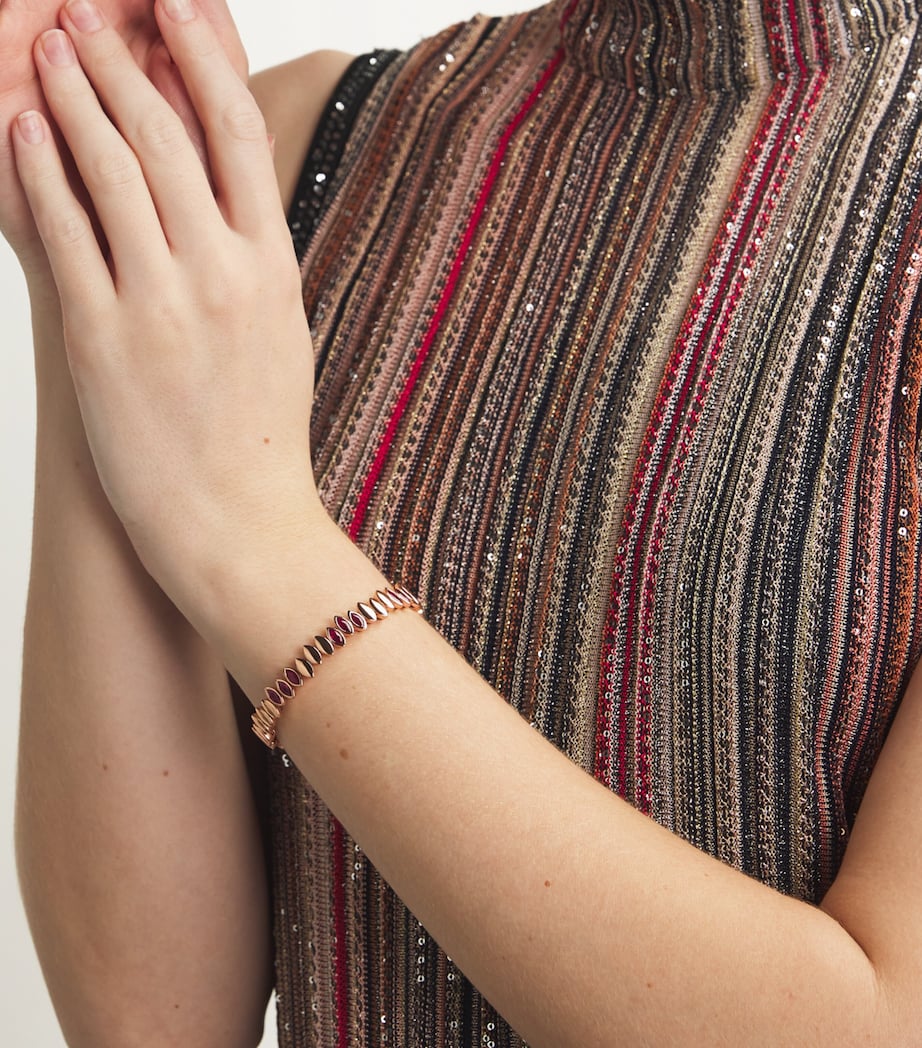 Rose Gold and Ruby Navette Bracelet ROSE GOLD Image 2