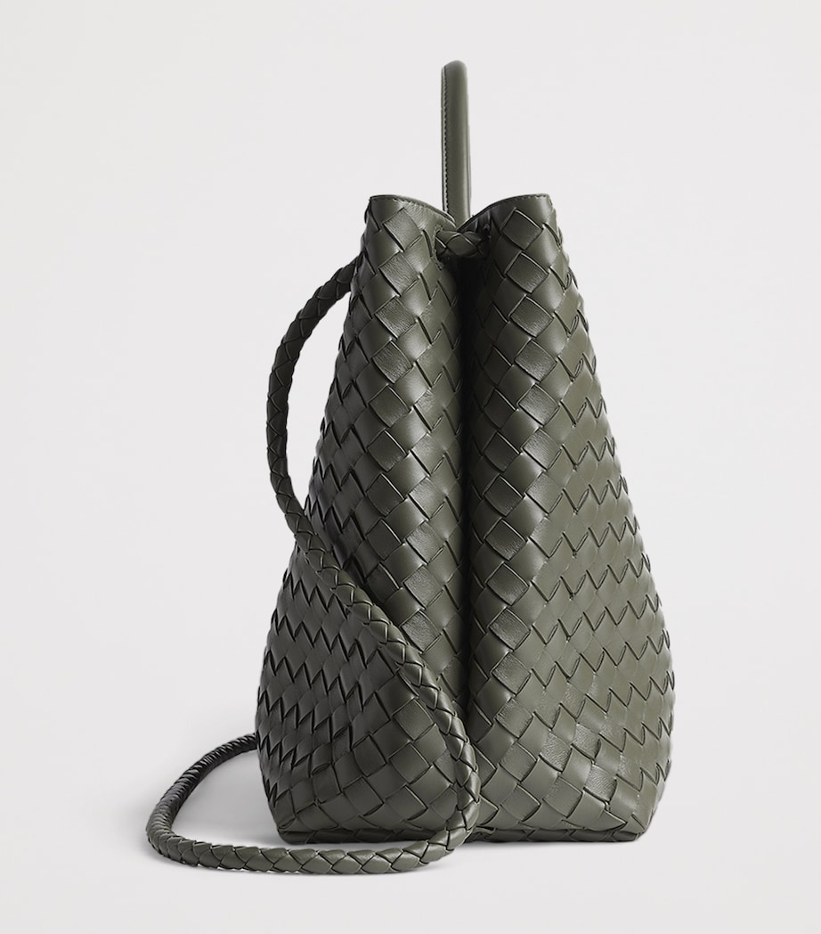 Large Intrecciato Leather Andiamo Top-Handle Bag 3297 Image 4