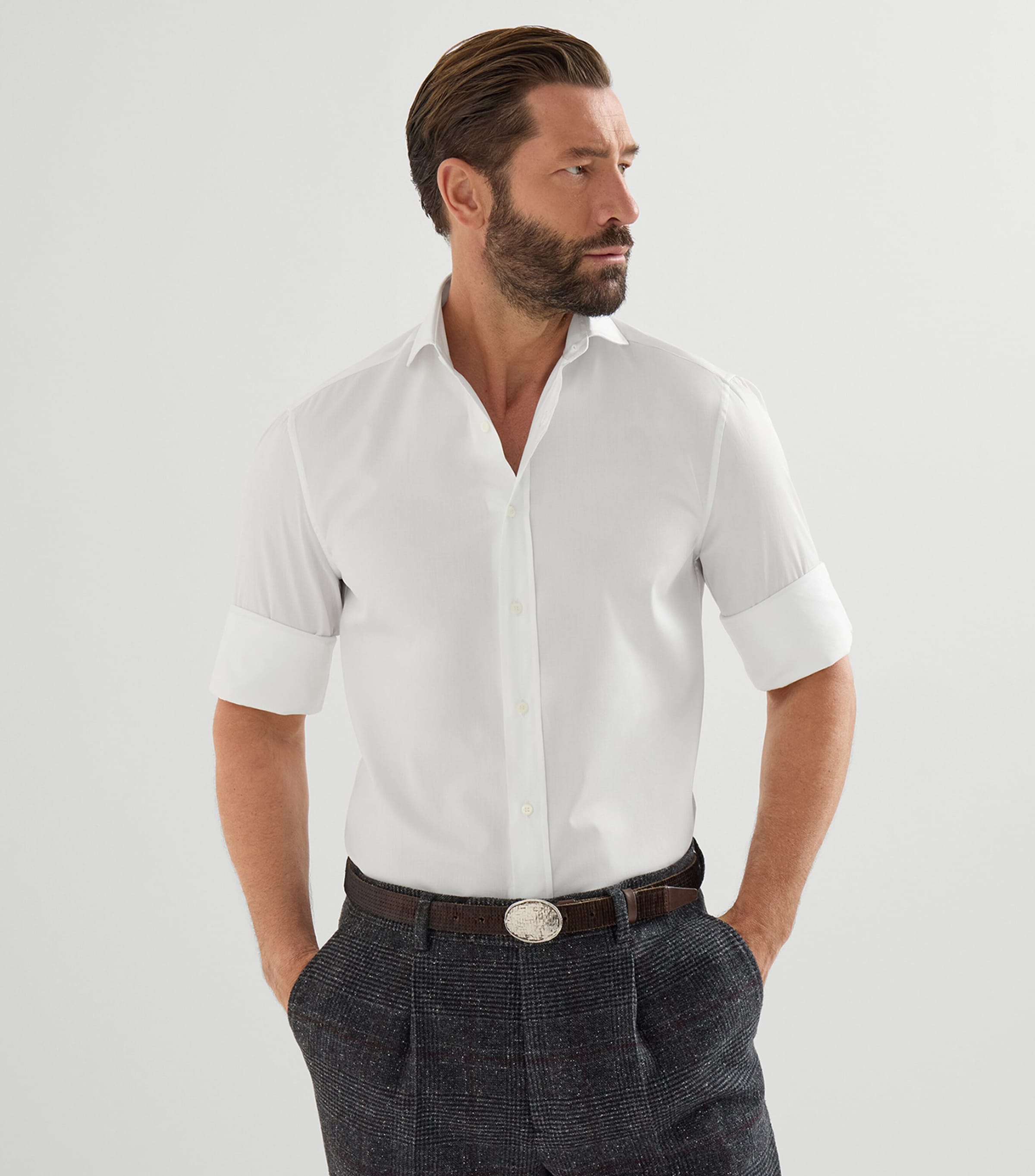 Brunello Cucinelli Mens Cotton Twill Shirt Image 2