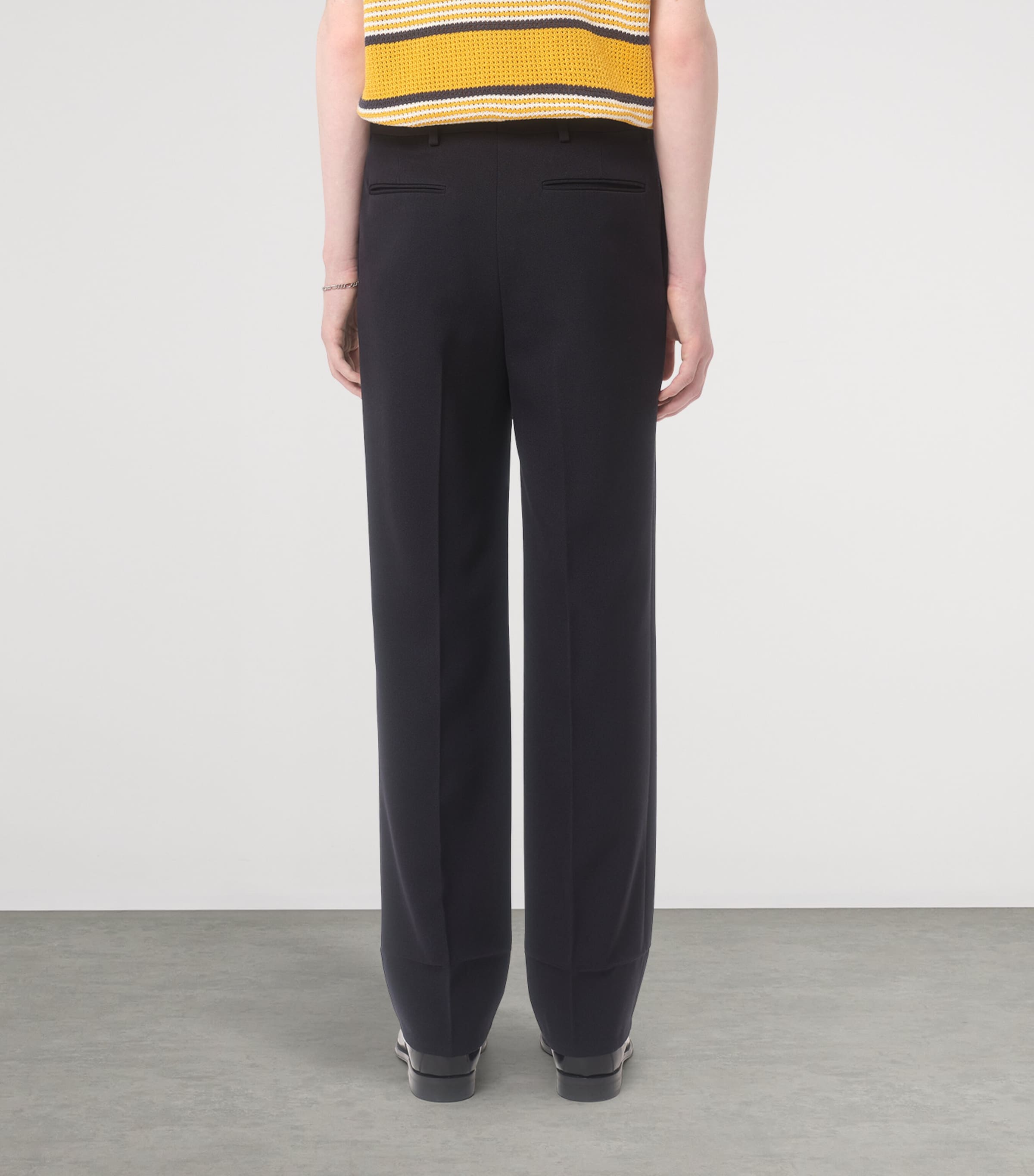 Virgin Wool Straight Tailored Trousers 598 Image 4