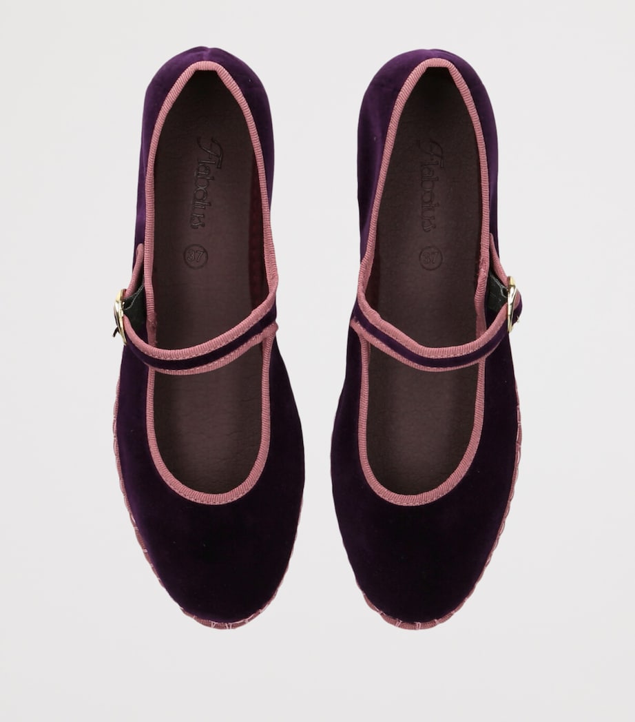 Velvet Randle Mary Jane Flats PURPLE Image 4