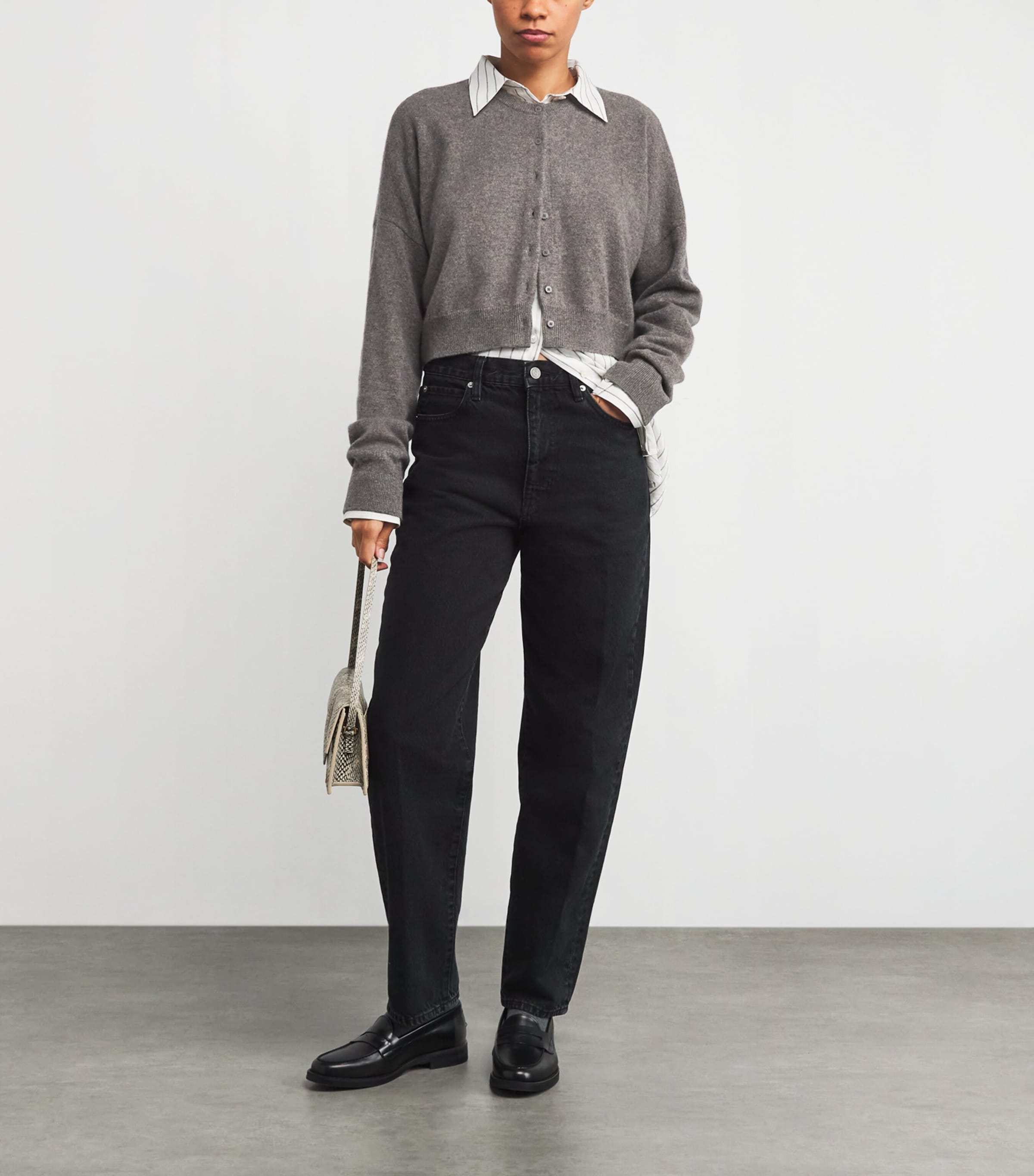 Cashmere Cropped Cardigan DOE Image 2