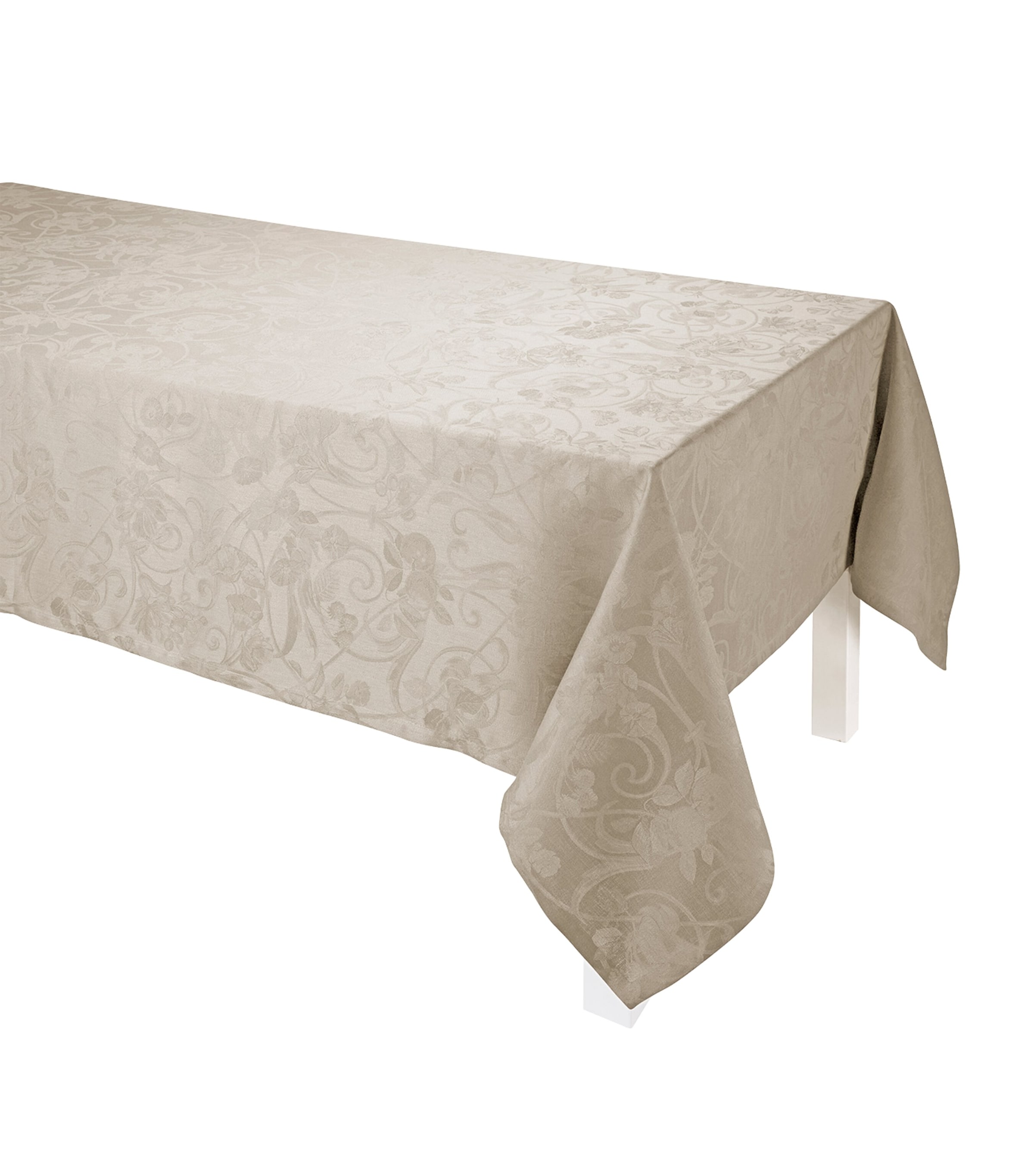 Shop Le Jacquard Français Tivoli Tablecloth In Ivory