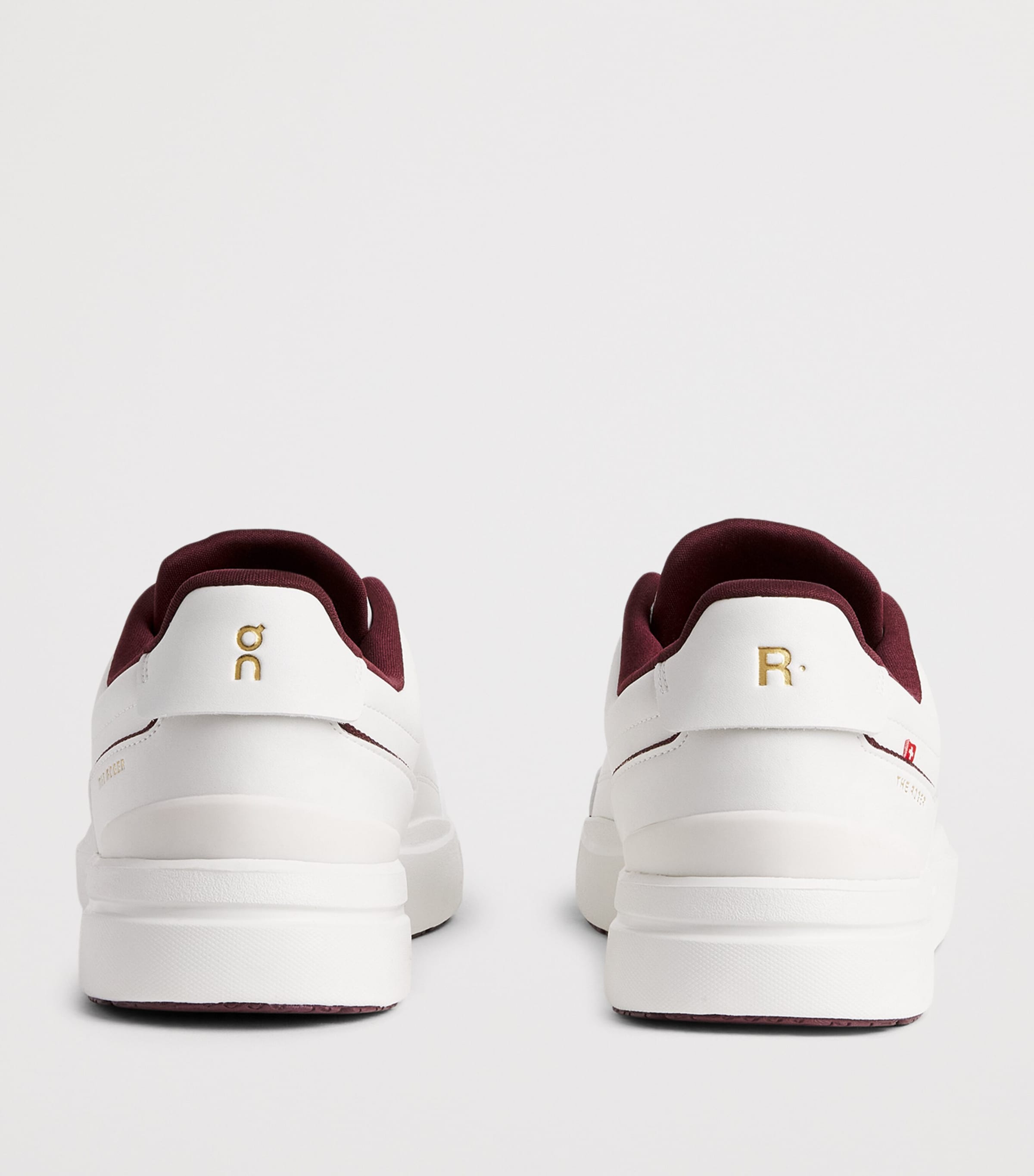 On THE ROGER Centre Court Sneakers Ivory | Maroon Image 4