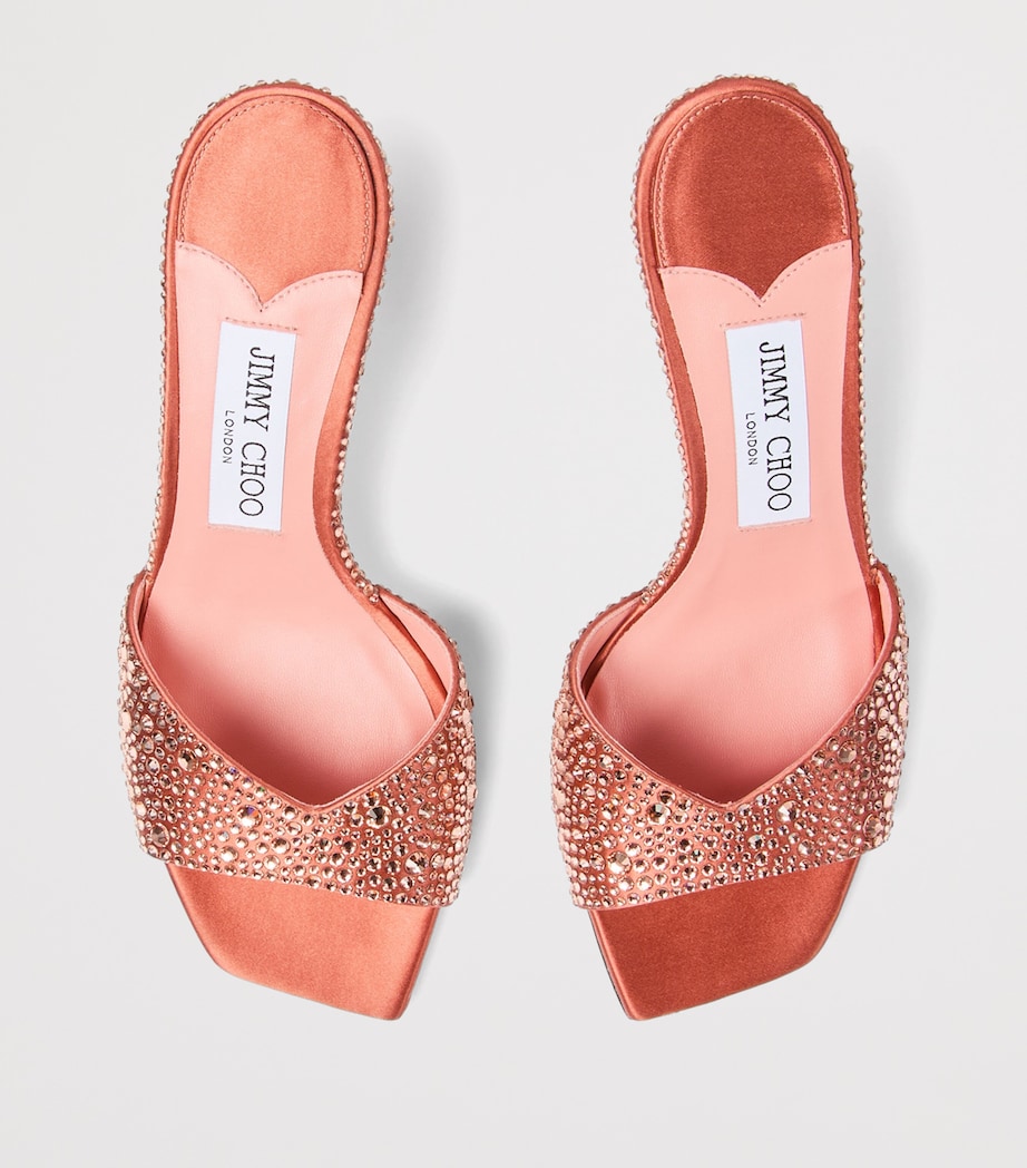 Jimmy Choo Skye 70 Embellished Satin Sandals Grapefruit Image 5