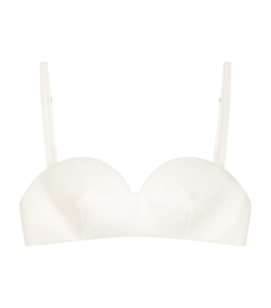 Silk-Blend Bra Top IVORY Image 1