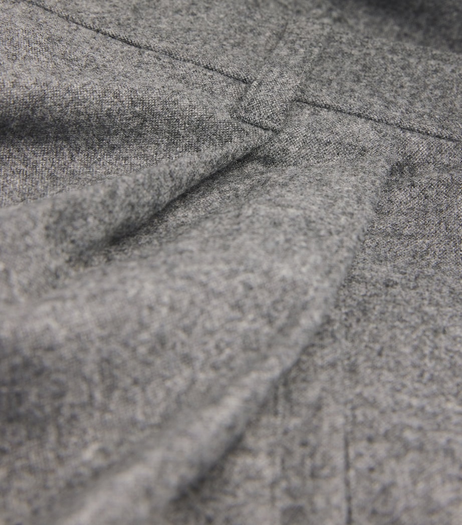 Wool Falcon Wide-Leg Trousers CHARCOAL MELANGE Image 5