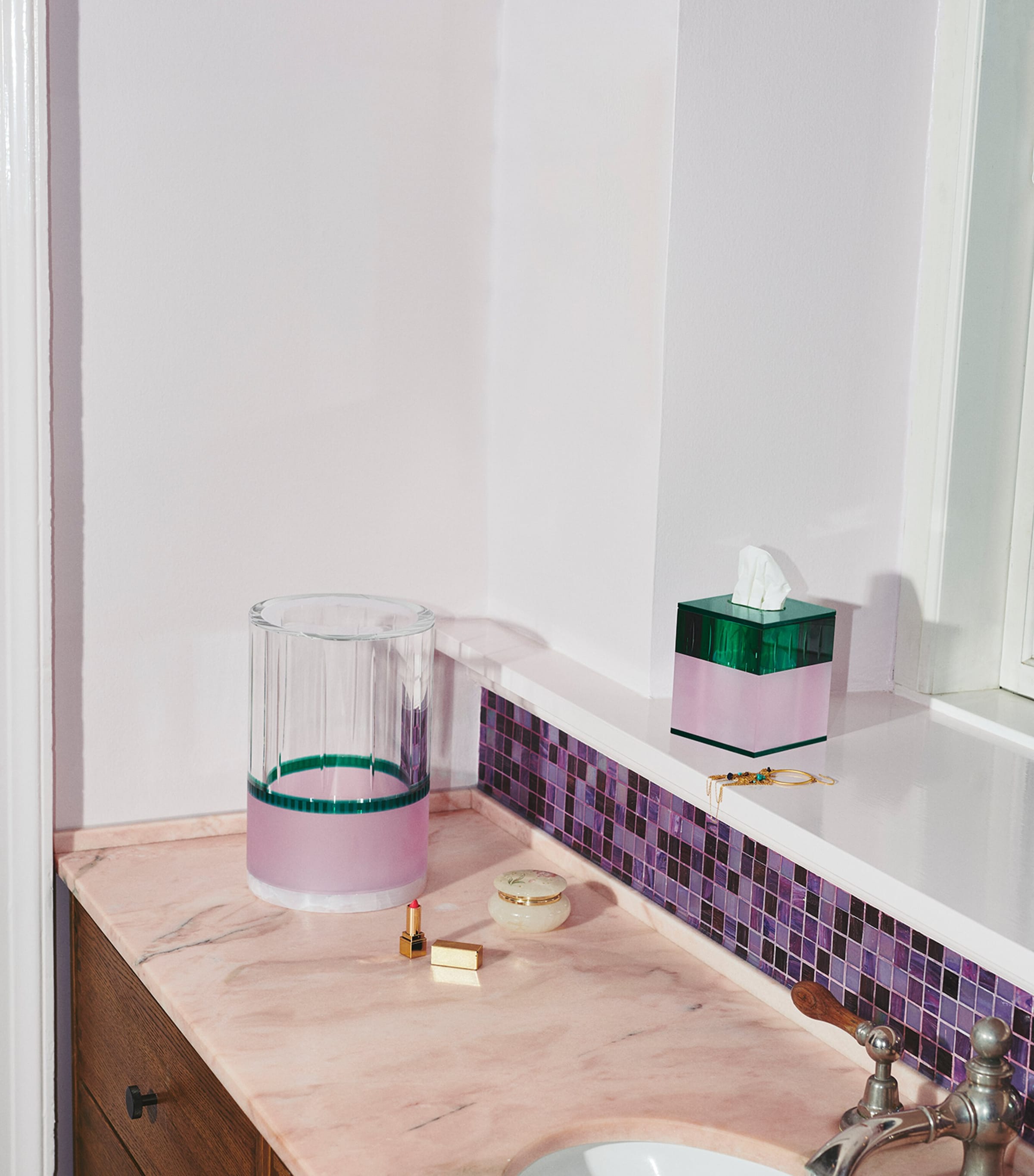 Glossy Tissue Box PINK Image 2