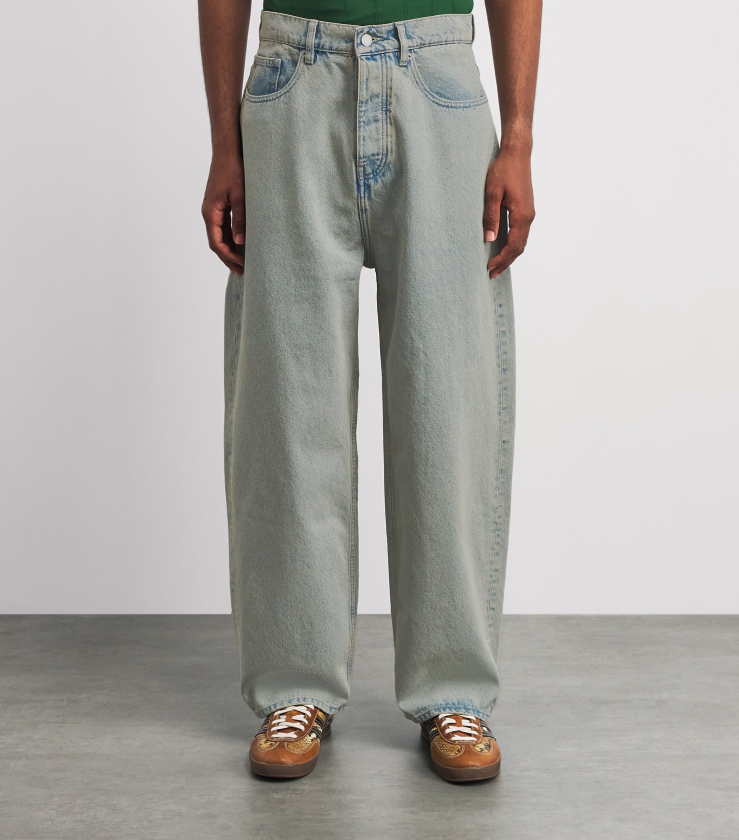 Drôle De Monsieur Mens Dusty Wide-Leg Jeans Dus / Dusty Image 4