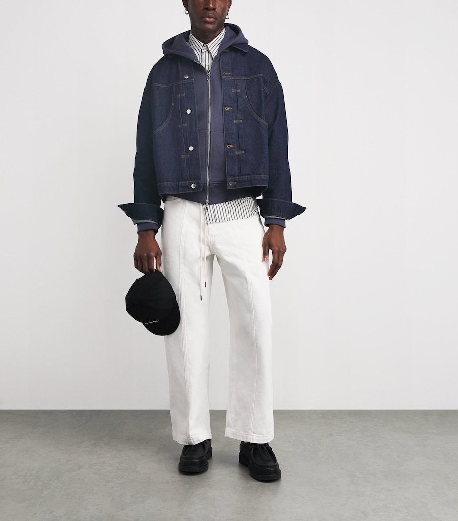 Cropped Denim Jacket RAW INDIGO Image 2