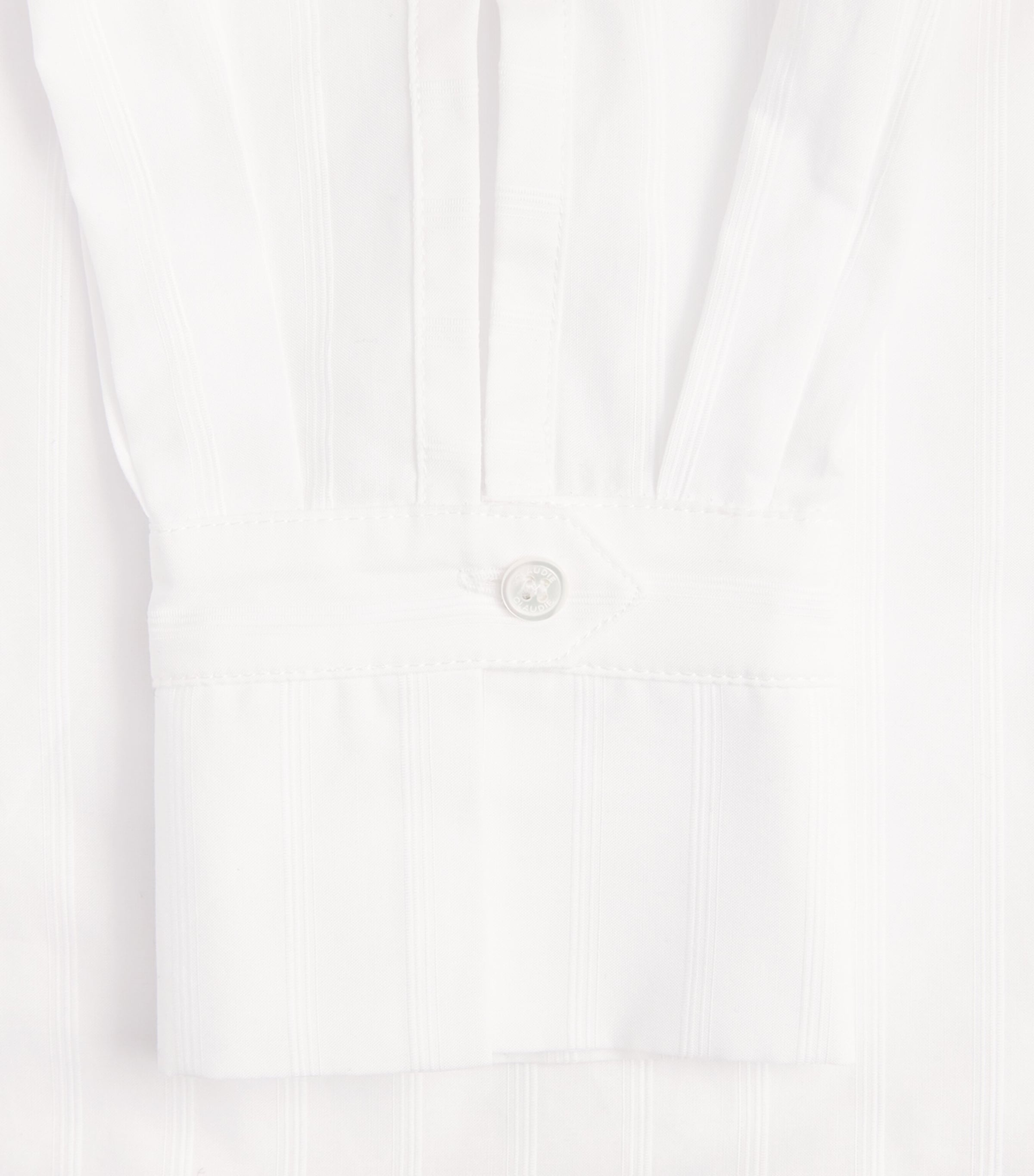 Cotton Stripe Shirt WHITE Image 5