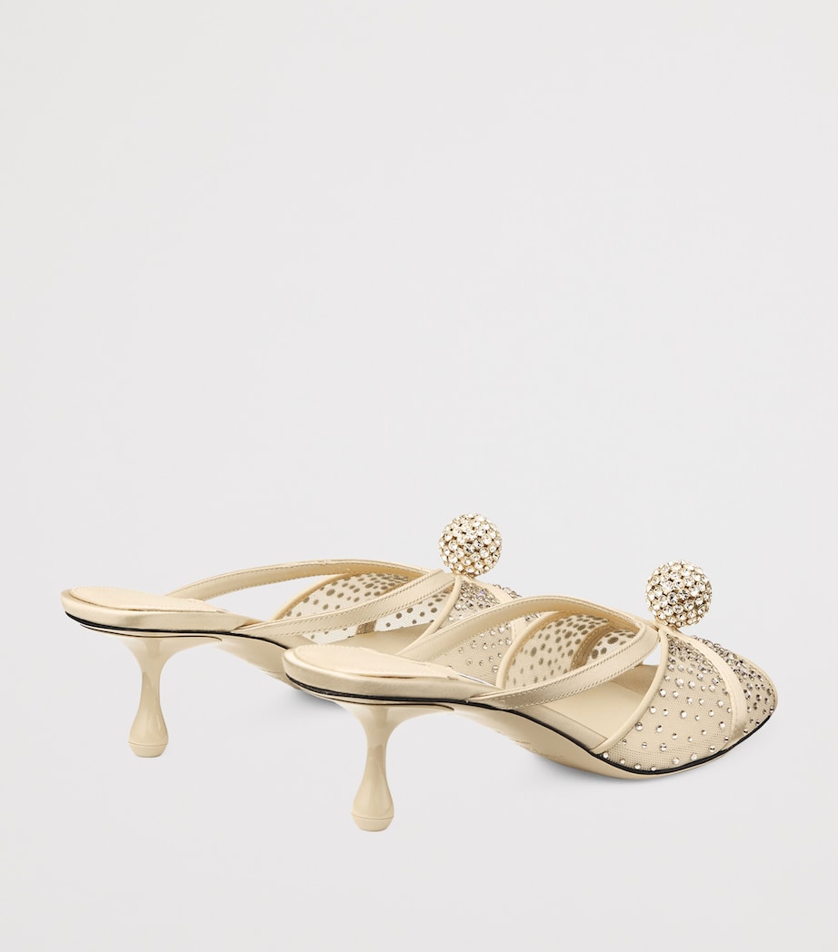 Siva 50 Heeled Mules LIGHT SOFT GOLD/LIGH Image 4