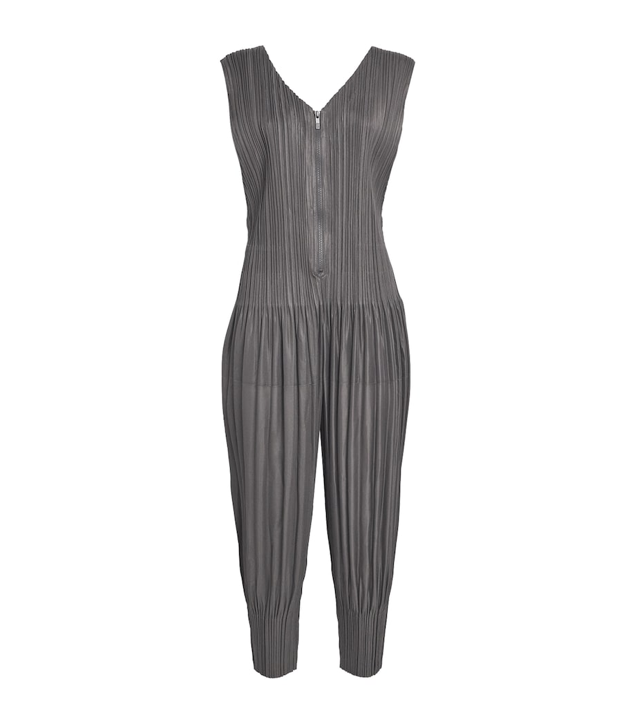 Pleats Please Issey Miyake Womens Fluffy Basics Jumpsuit Grey Image 1