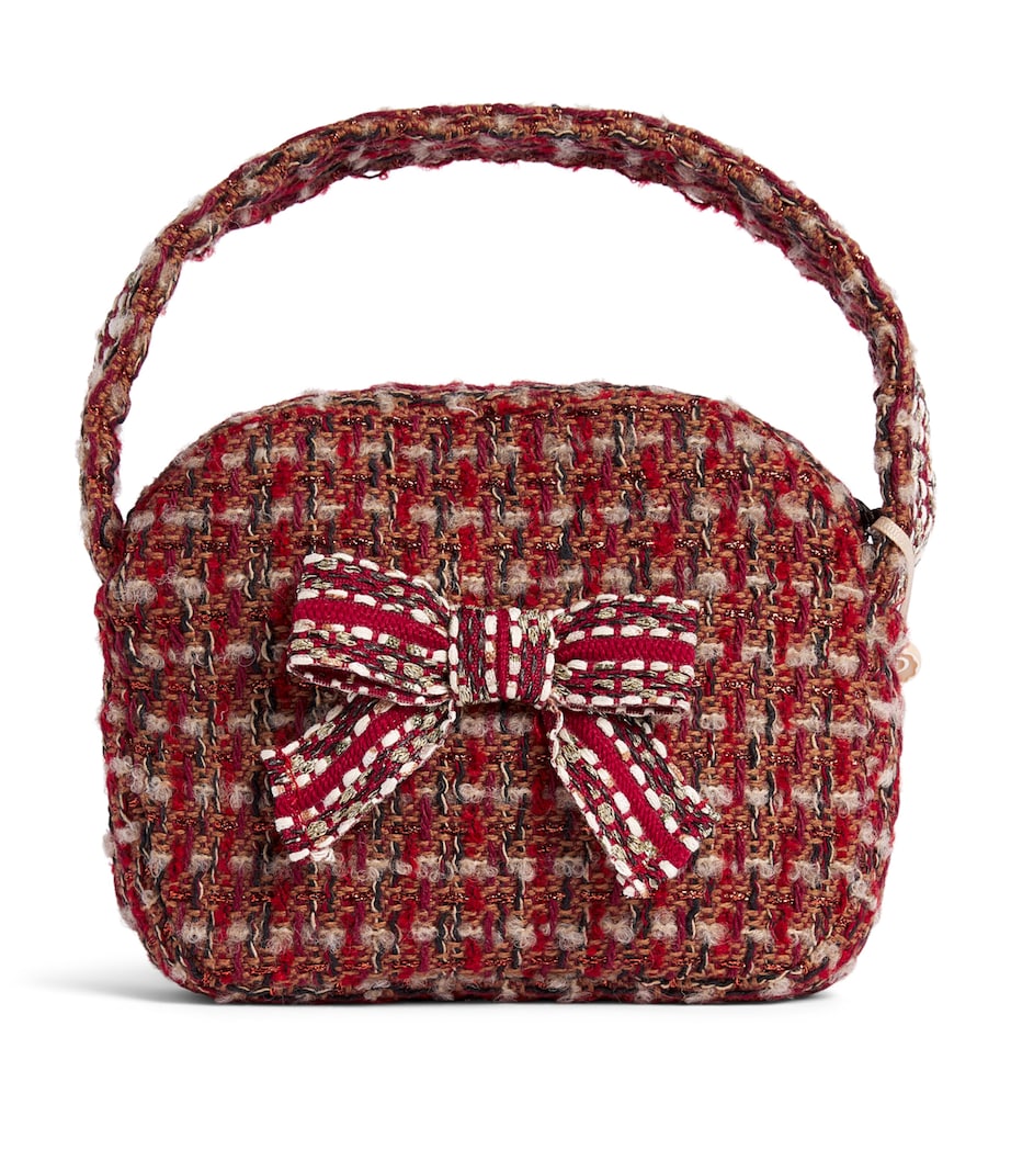 Patachou Tweed Bow-Detail Clutch Bag Tweed Image 1
